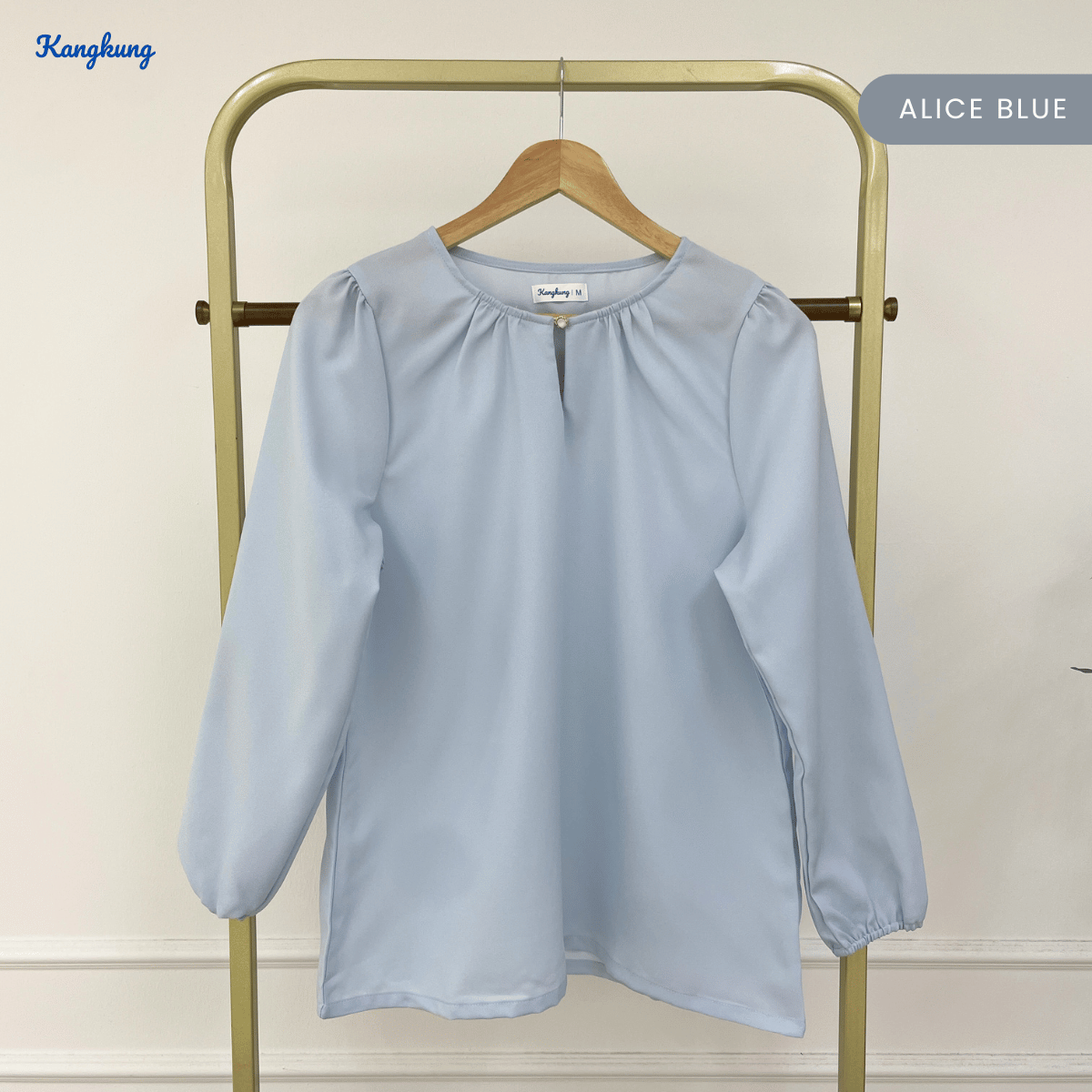 KANGKUNG MARYAM ELEGANT PUFF SLEEVE MODEST BLOUSE - KK122