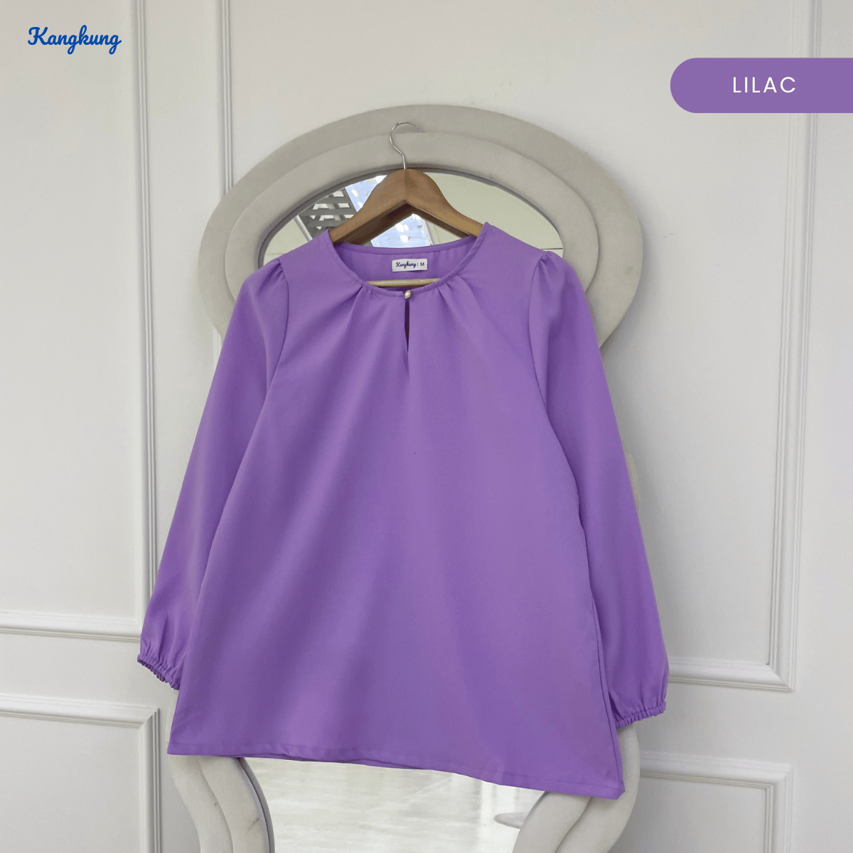KANGKUNG MARYAM ELEGANT PUFF SLEEVE MODEST BLOUSE - KK122