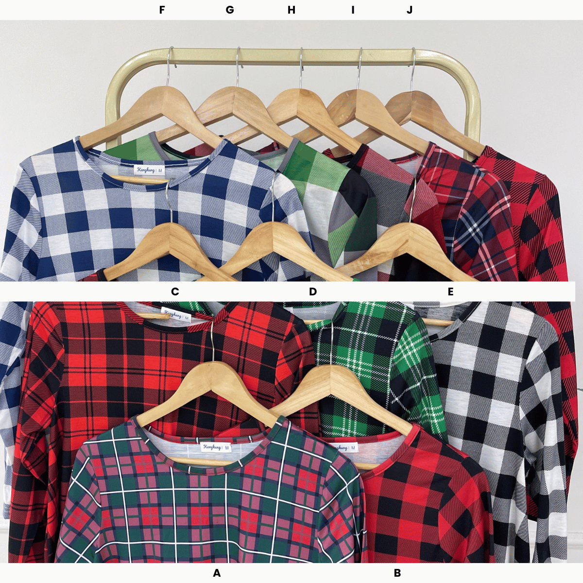 KANGKUNG ASIAH DAILY RELAXED CHECKERED BLOUSE - KK123 (GN295)