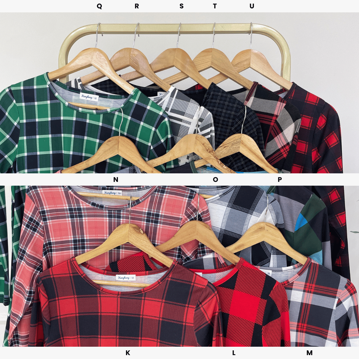 KANGKUNG ASIAH DAILY RELAXED CHECKERED BLOUSE - KK123 (GN295)