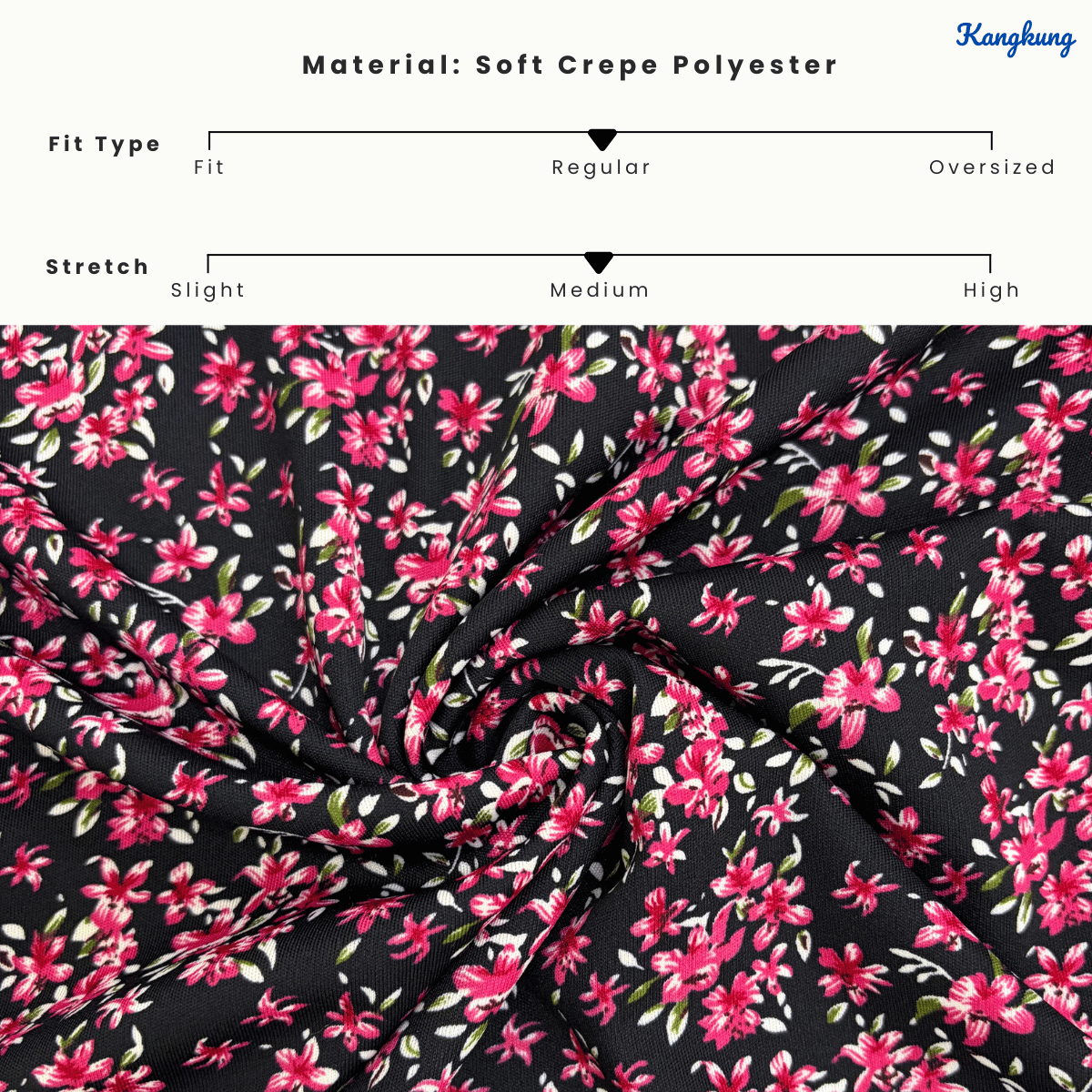 KANGKUNG DAYAH FLORAL PRINTED LONG SLEEVE BLOUSE-KK124