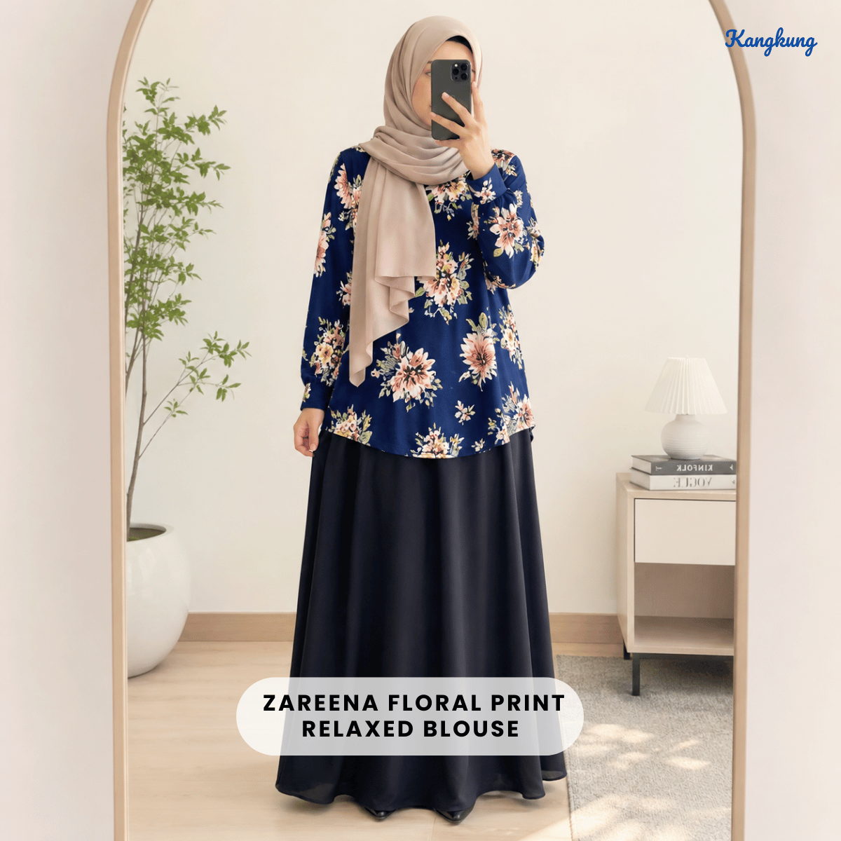 KANGKUNG ZAREENA FLORAL PRINT RELAXED BLOUSE-KK124