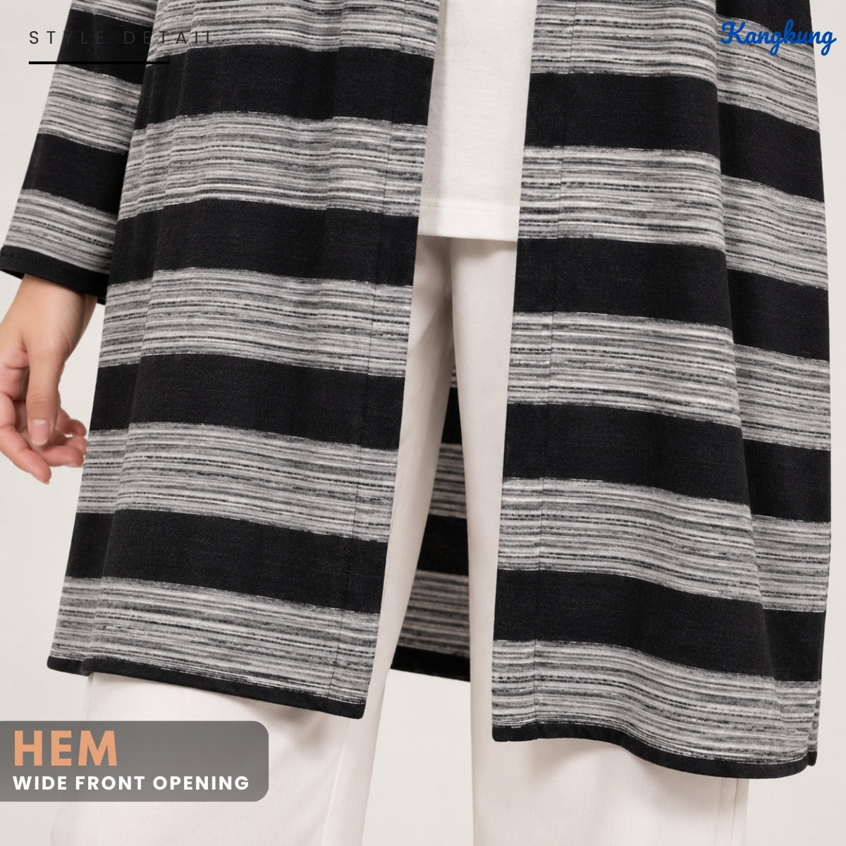 ZUCCA ANNISA CASUAL COMFY OPEN CARDIGAN - KK126