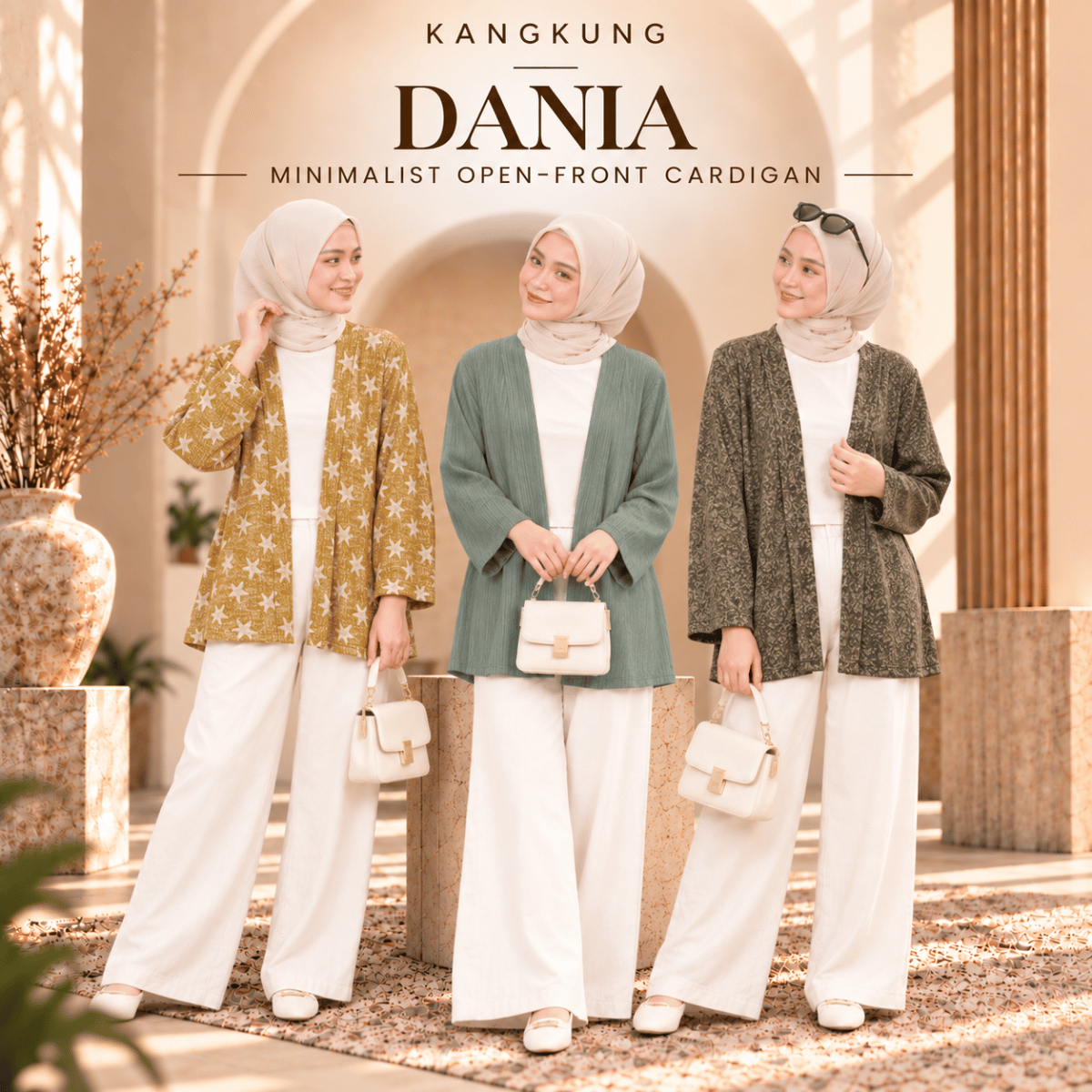 KANGKUNG DANIA MINIMALIST OPEN-FRONT CARDIGAN - KK127