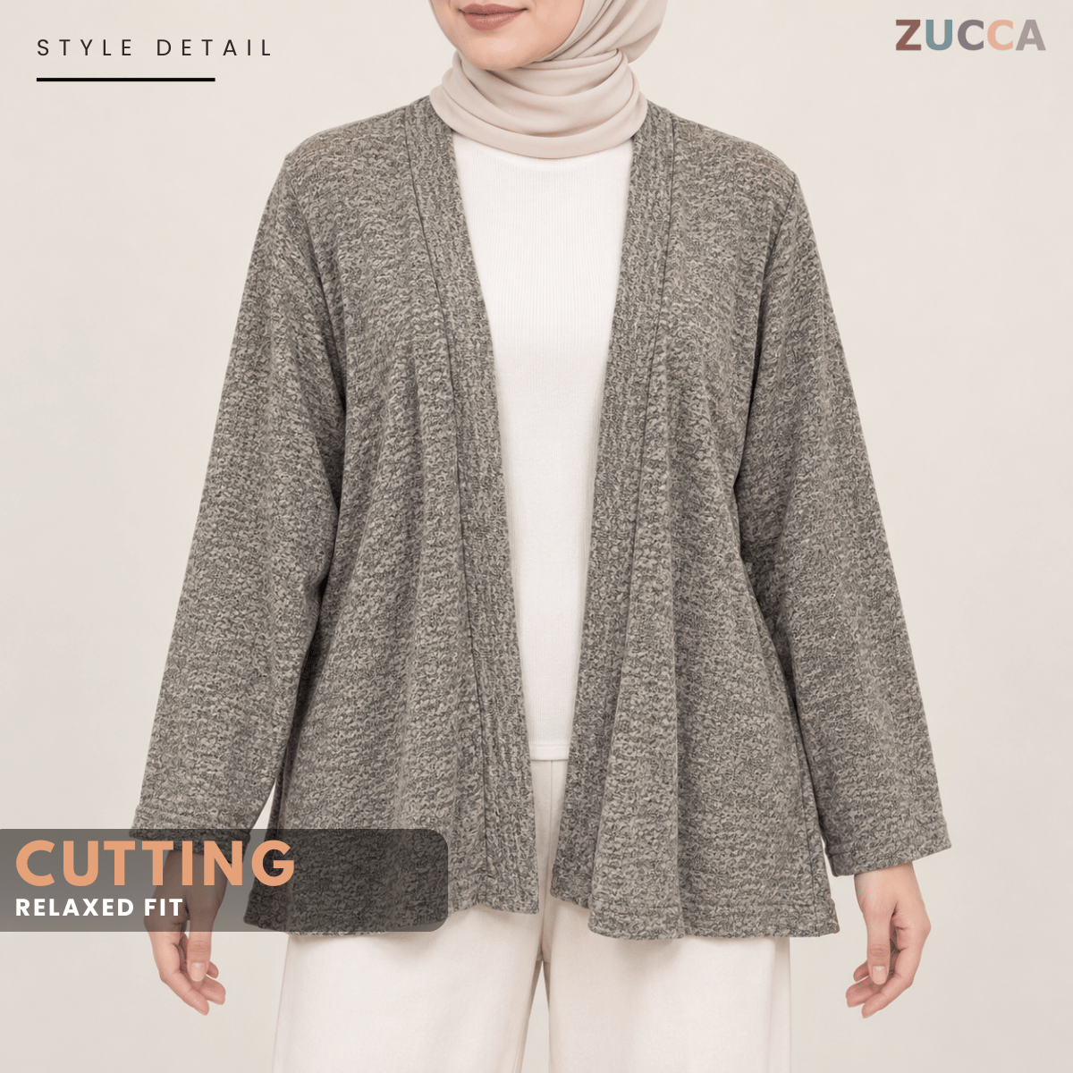 KANGKUNG DANIA MINIMALIST OPEN-FRONT CARDIGAN - KK127