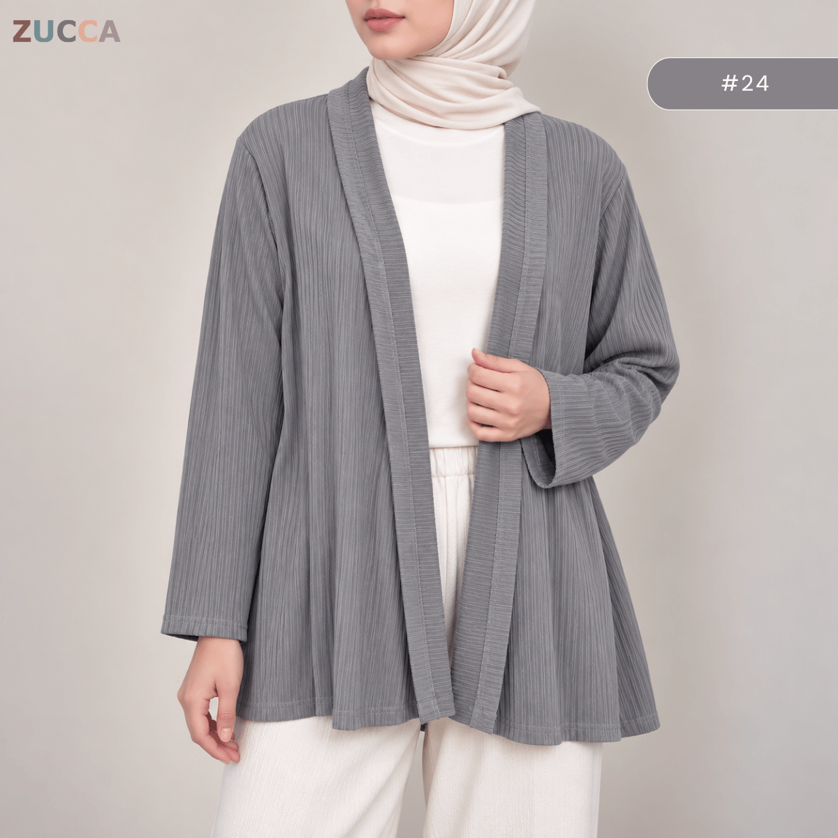 KANGKUNG DANIA MINIMALIST OPEN-FRONT CARDIGAN - KK127
