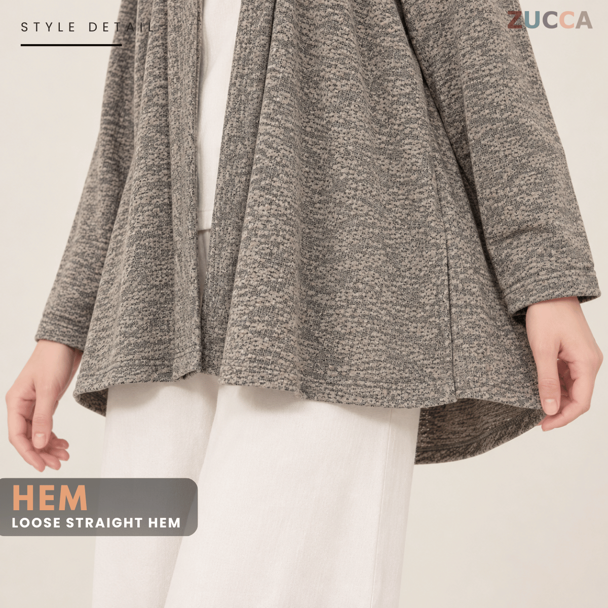 KANGKUNG DANIA MINIMALIST OPEN-FRONT CARDIGAN - KK127
