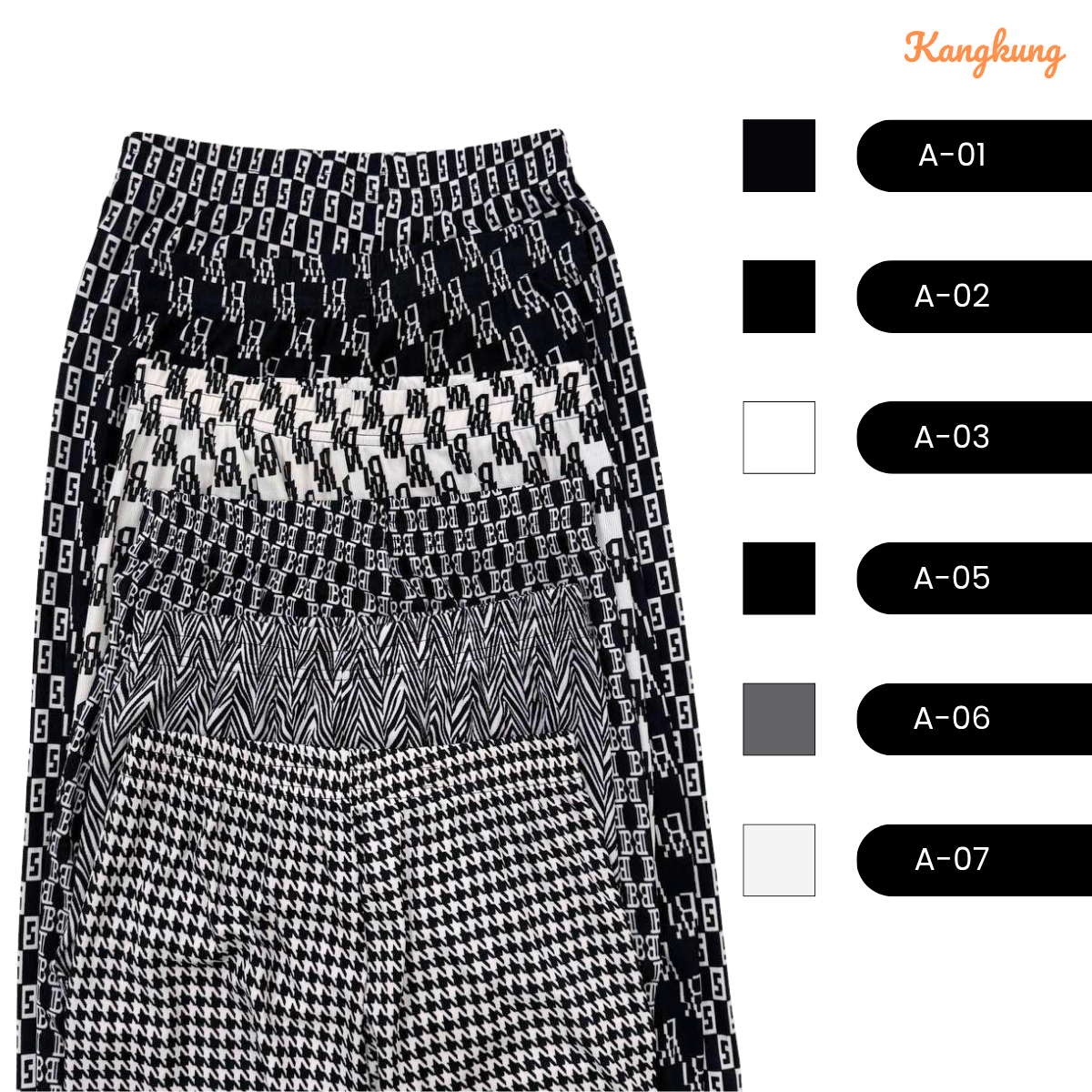 ZUCCA NAZIRA SELUAR WANITA CORAK BERGARIS – L066 – 011185 & 007165