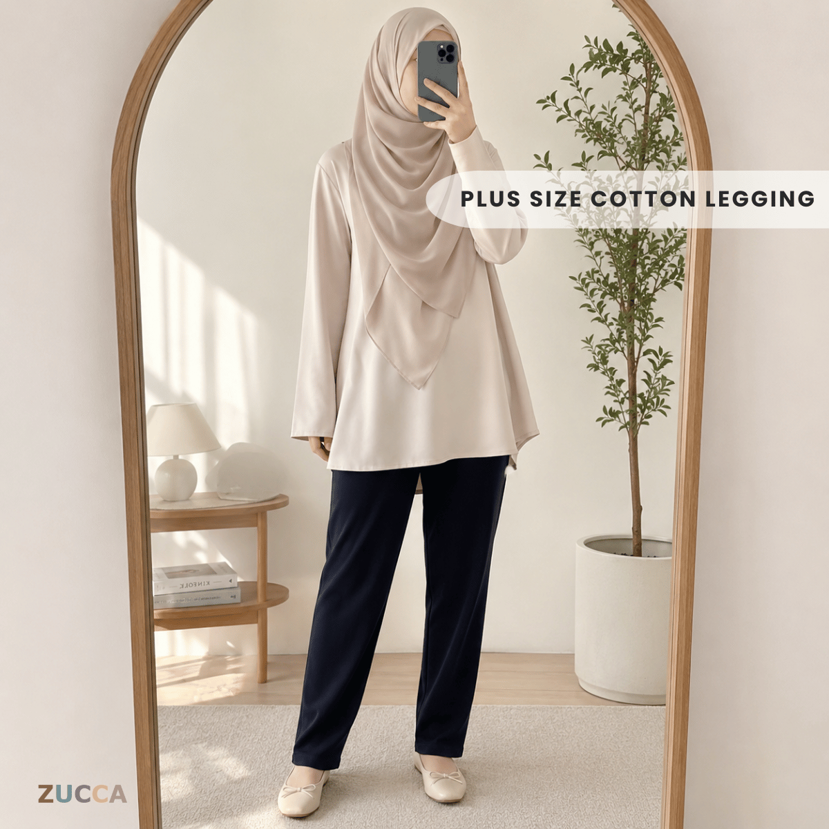 ZUCCA PLUS SIZE COTTON LEGGING - LG001