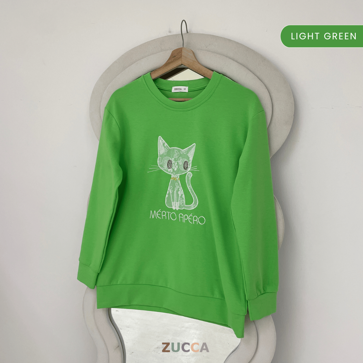 ZUCCA LAVEENA SWEET CAT CASUAL SWEATSHIRT - MA151