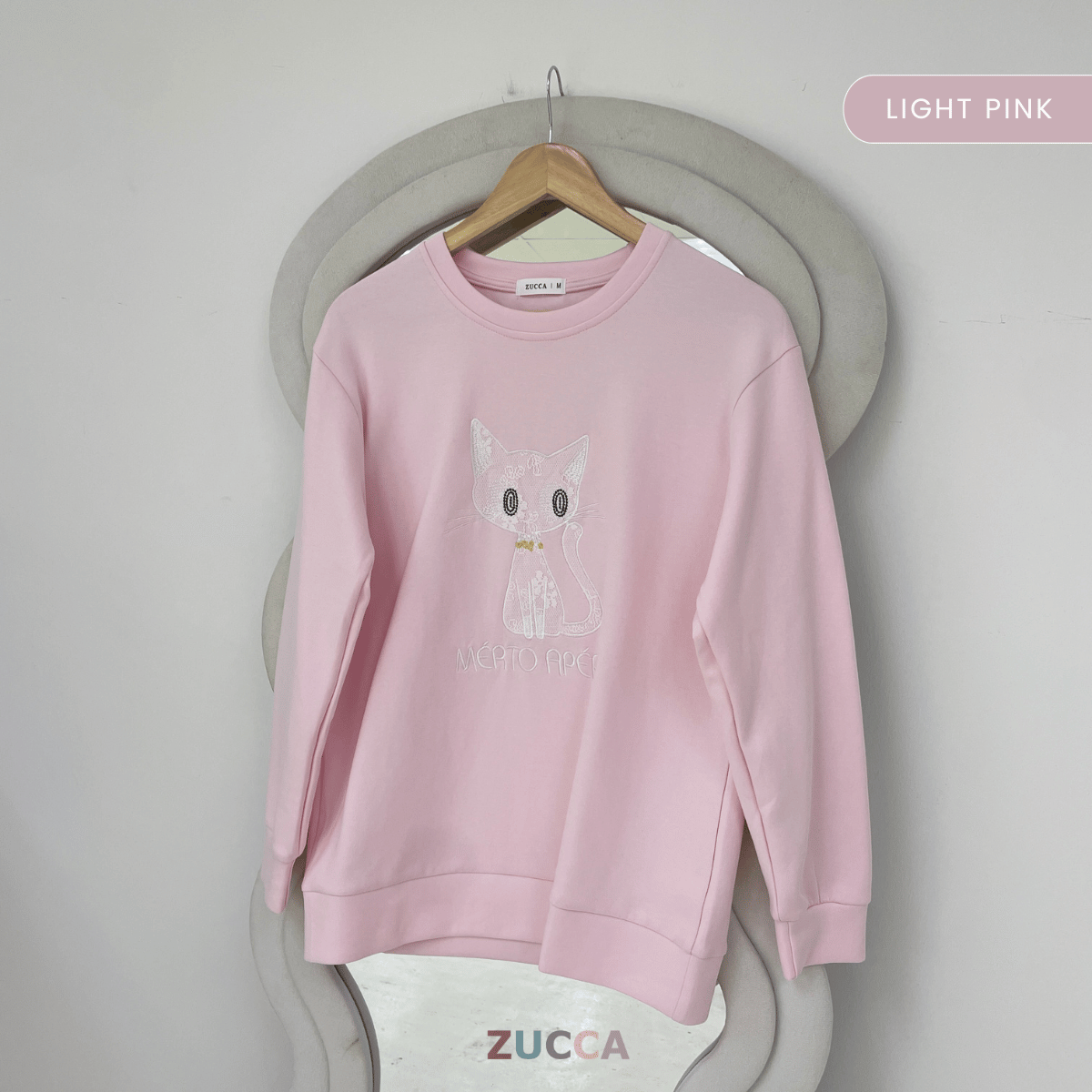 ZUCCA LAVEENA SWEET CAT CASUAL SWEATSHIRT - MA151