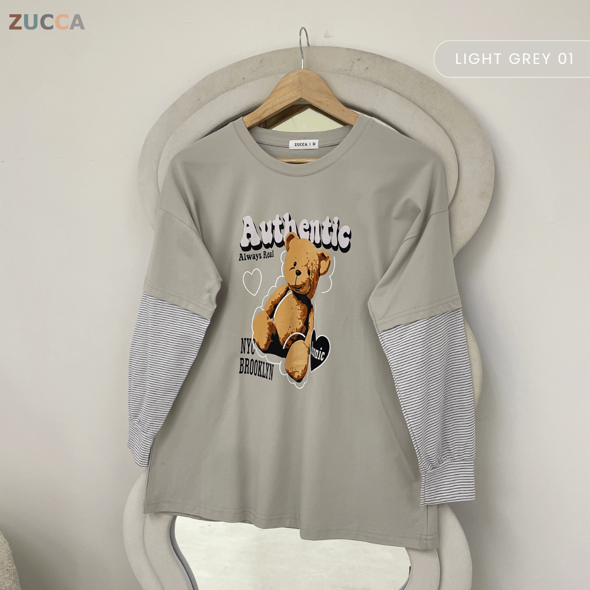 ZUCCA KAYLIE AUTHENTIC TEDDY GRAPHIC COTTON TEE - MA164