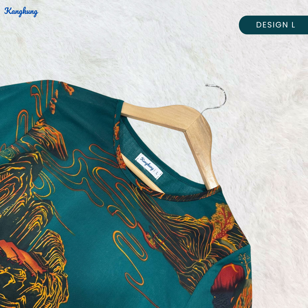 KANGKUNG MELATI BLOUSE WANITA CORAK CAMPUR - KK101