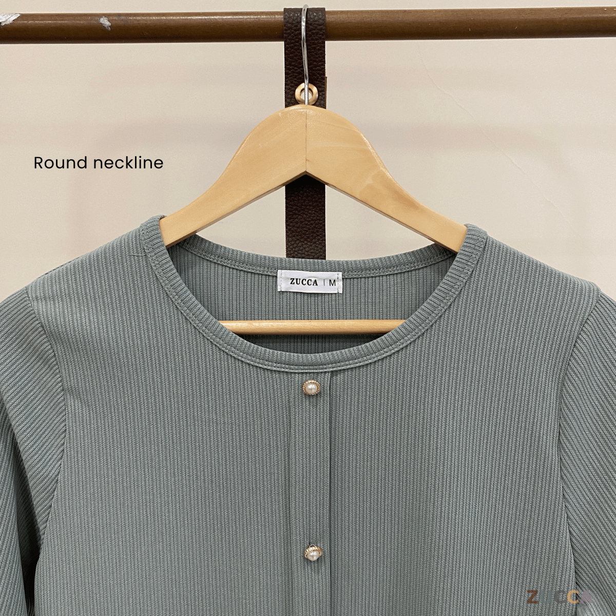 ZUCCA ANNIE WOMEN SET RIB KNIT BLOUSE AND SKIRT - MA004