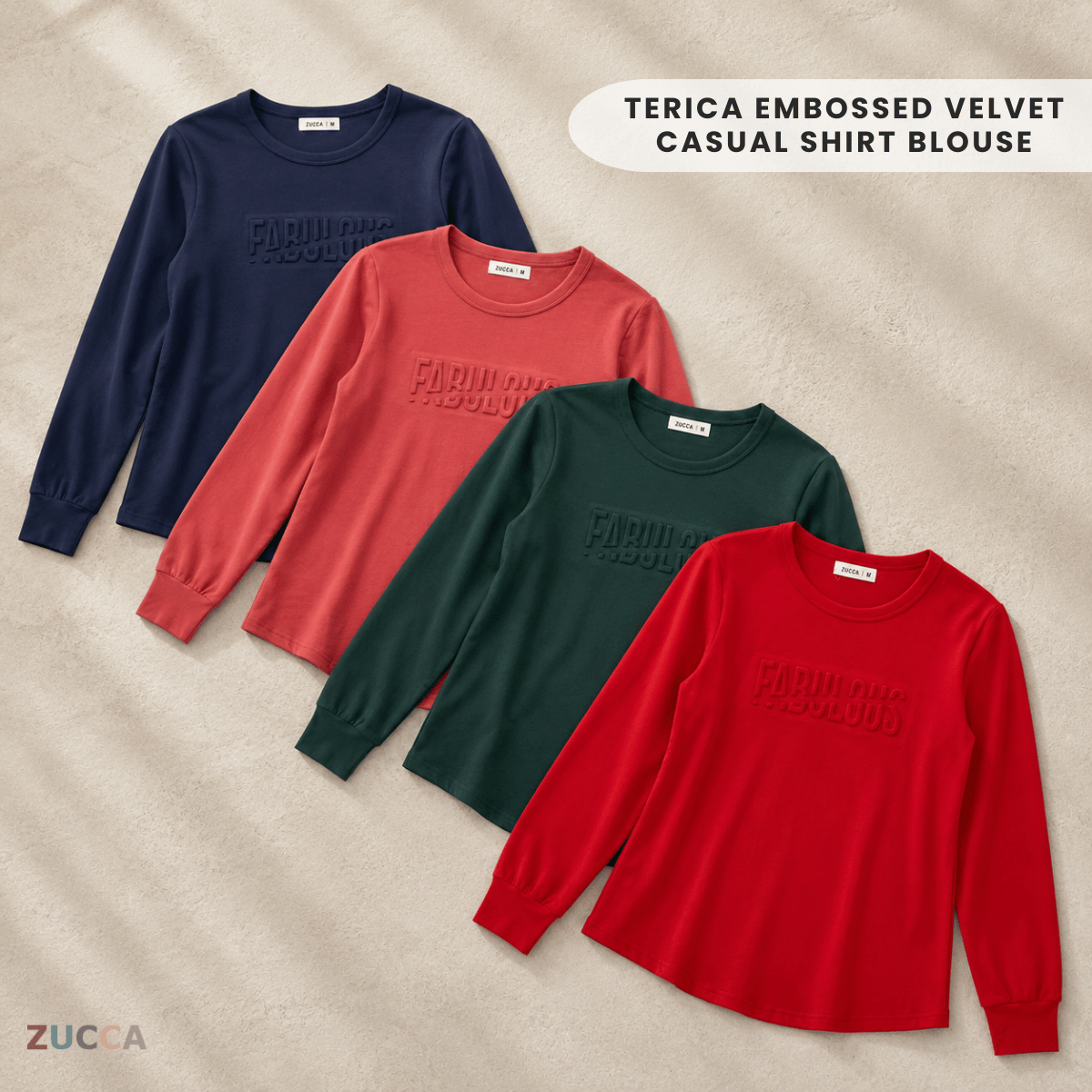 ZUCCA TERICA KEMEJA BLOUSE KASUAL BALDU - MA009