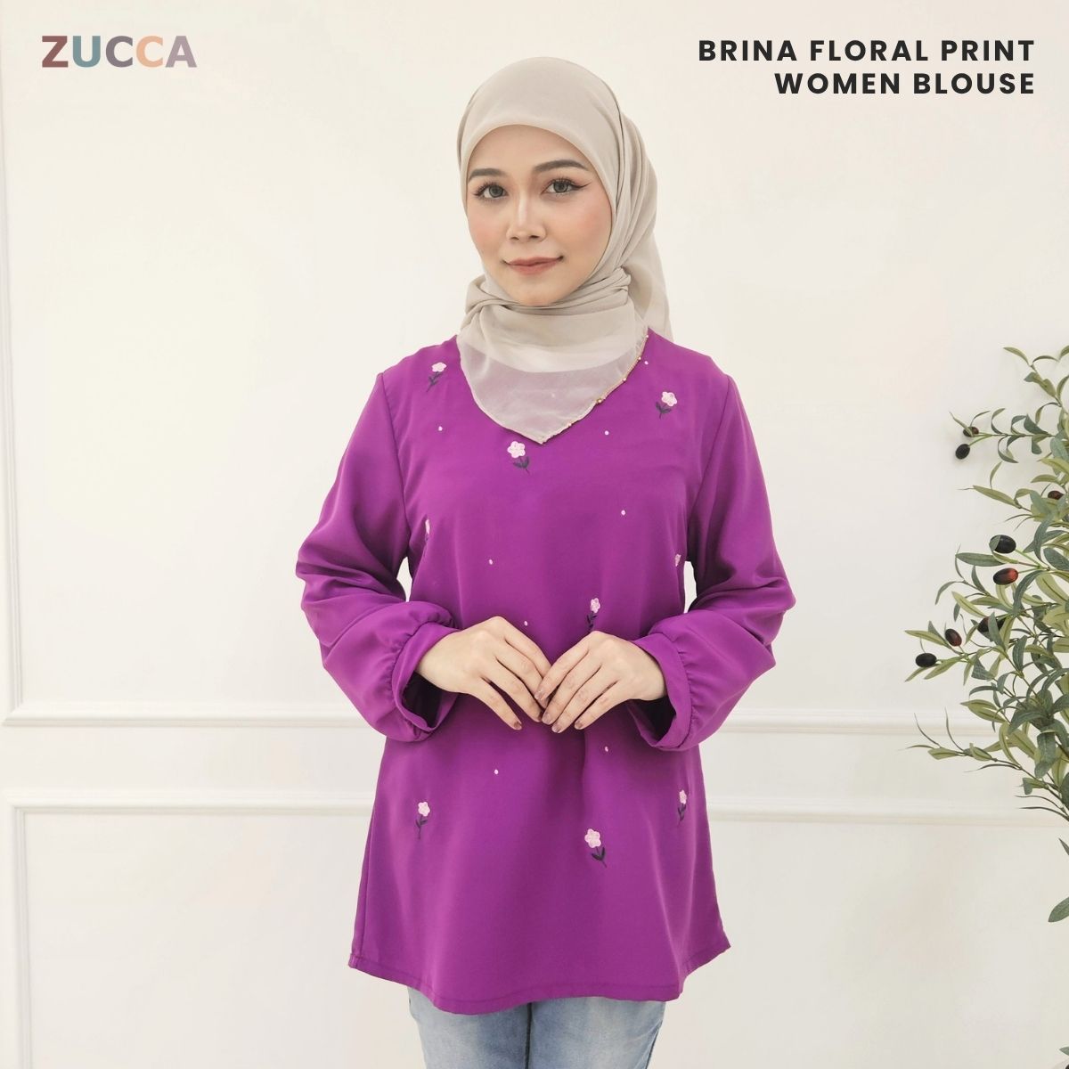 ZUCCA BRINA FLORAL PRINT WOMEN BLOUSE - MA016