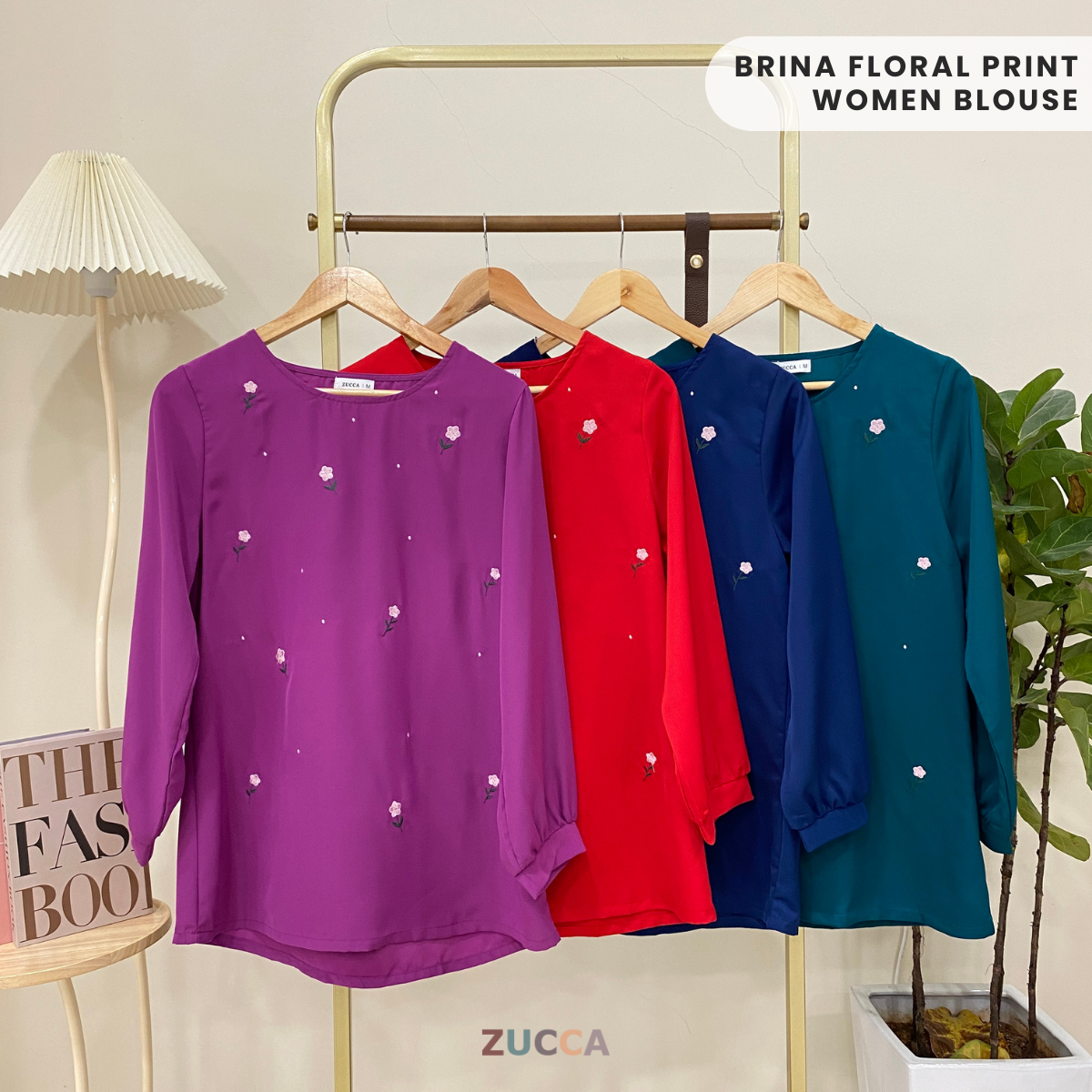 ZUCCA BRINA FLORAL PRINT WOMEN BLOUSE - MA016