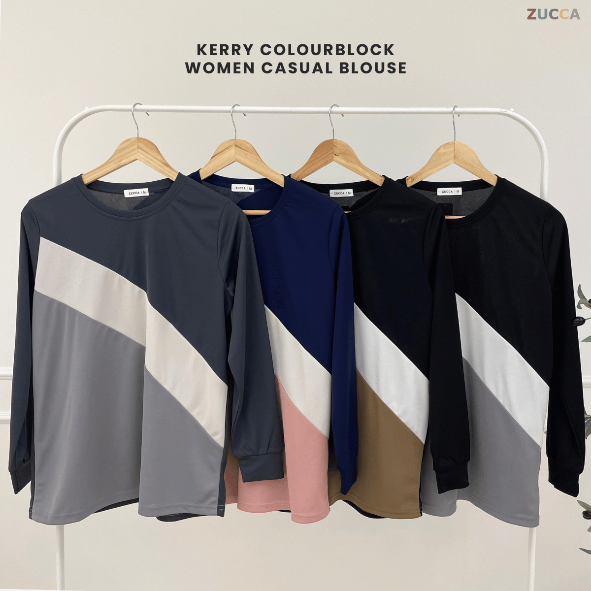 ZUCCA KERRY COLOURBLOCK WOMEN CASUAL BLOUSE - MA021