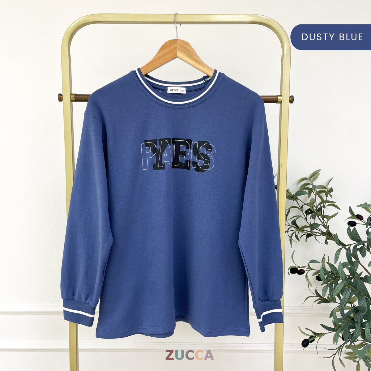 ZUCCA RYLA GRAPHIC SPORTY MODEST LONG SLEEVE TOP - MA026B