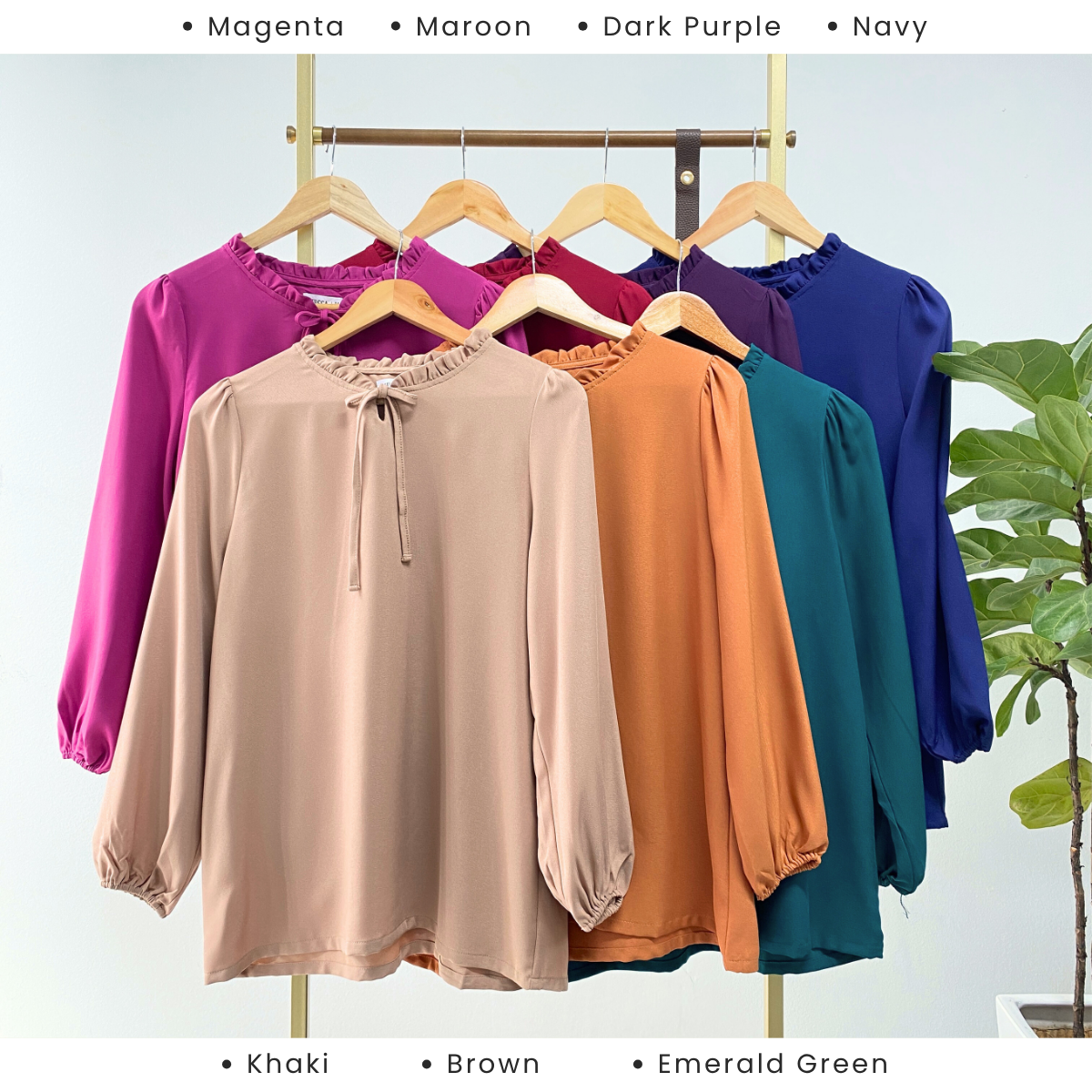 ZUCCA CELIA RUFFLED NECK WOMEN BLOUSE - MA029A BLOUSE WITH TIE-NECK