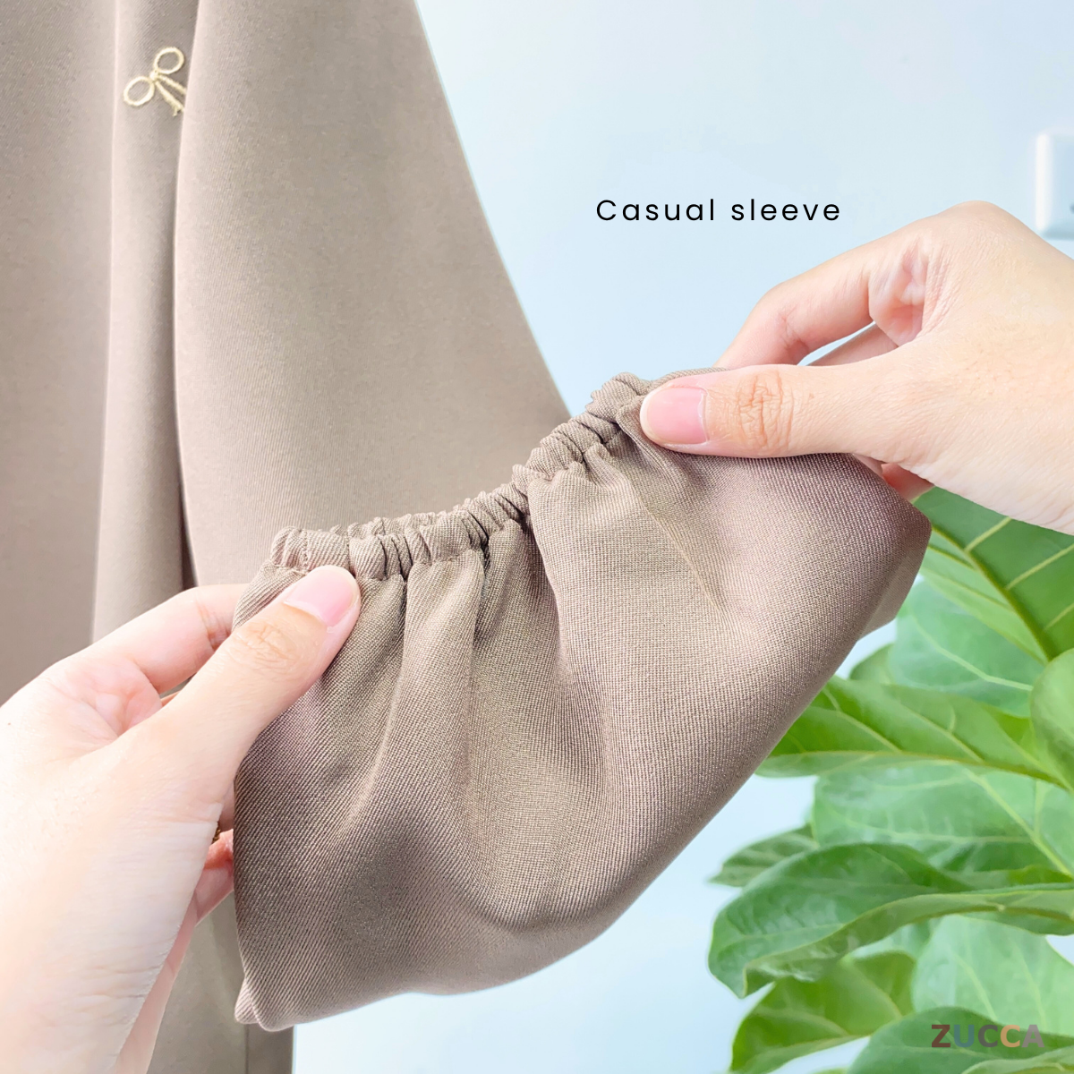 ZUCCA SUANA BOW EMBROIDERY PUFFED BLOUSE - MA030