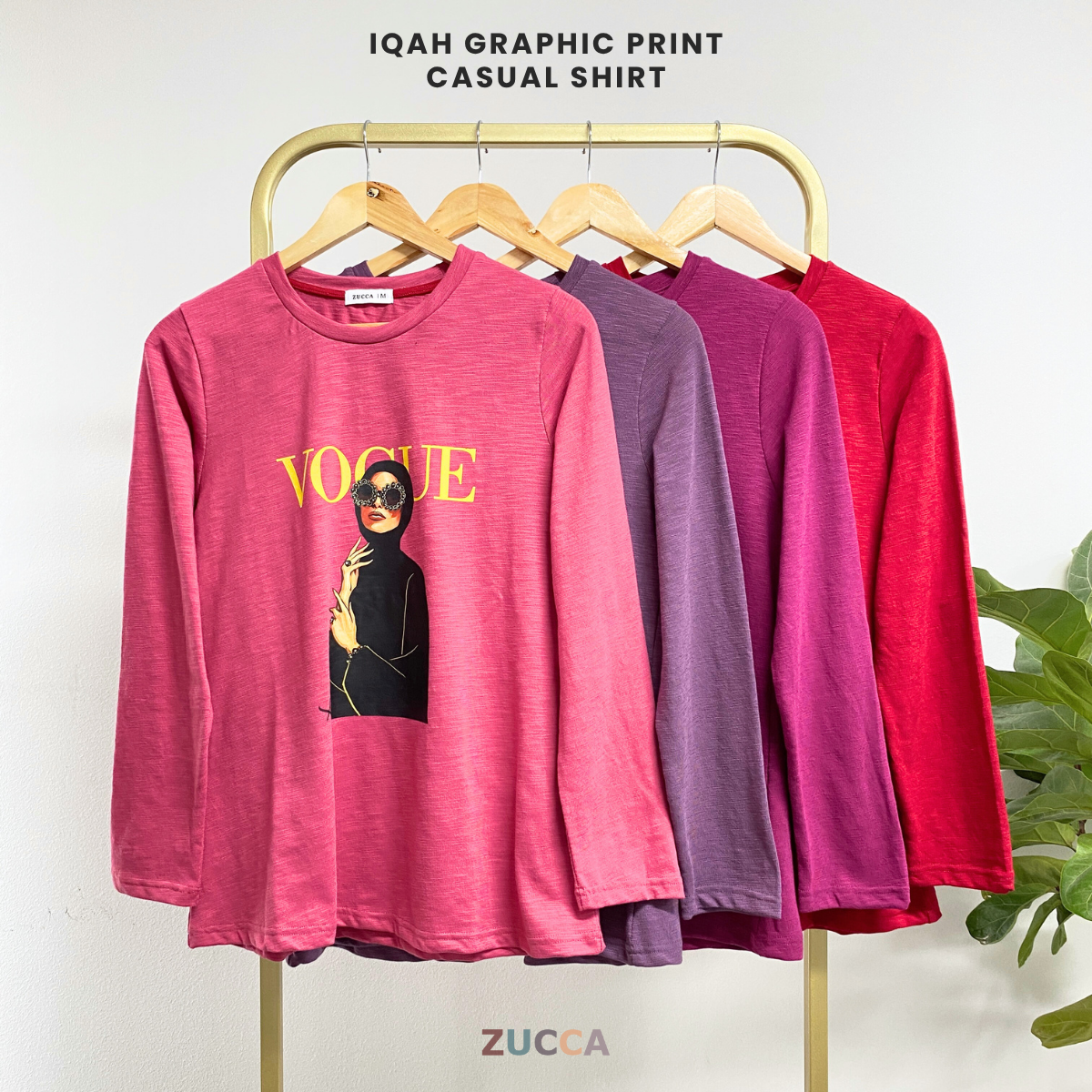 ZUCCA IQAH KEMEJA KASUAL BERCORAK REBEN – MA032 BAJU WANITA