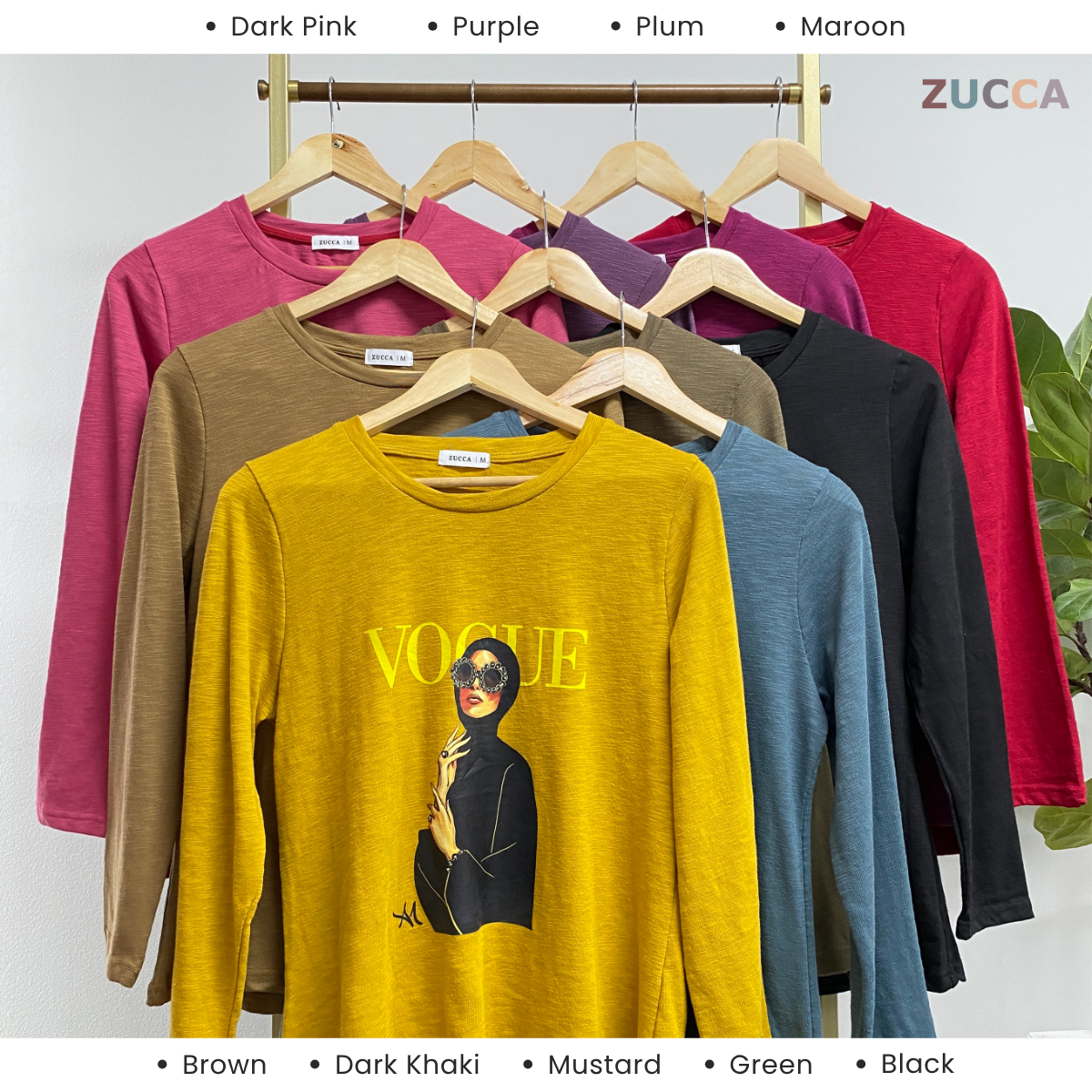 ZUCCA IQAH KEMEJA KASUAL BERCORAK REBEN – MA032 BAJU WANITA