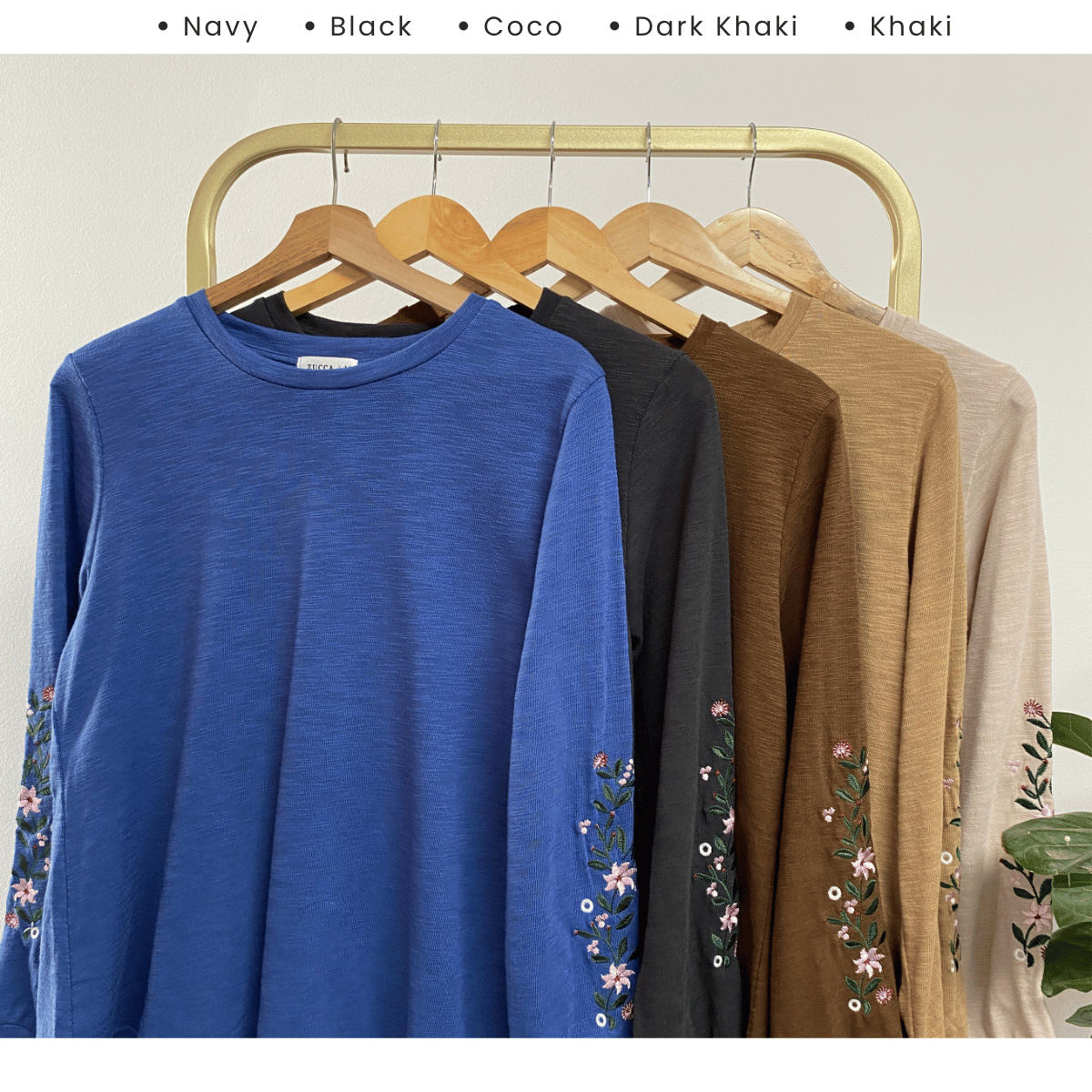 ZUCCA STARLY KEMEJA KASUAL DENGAN LENGAN BERSULAM BUNGA - MA035