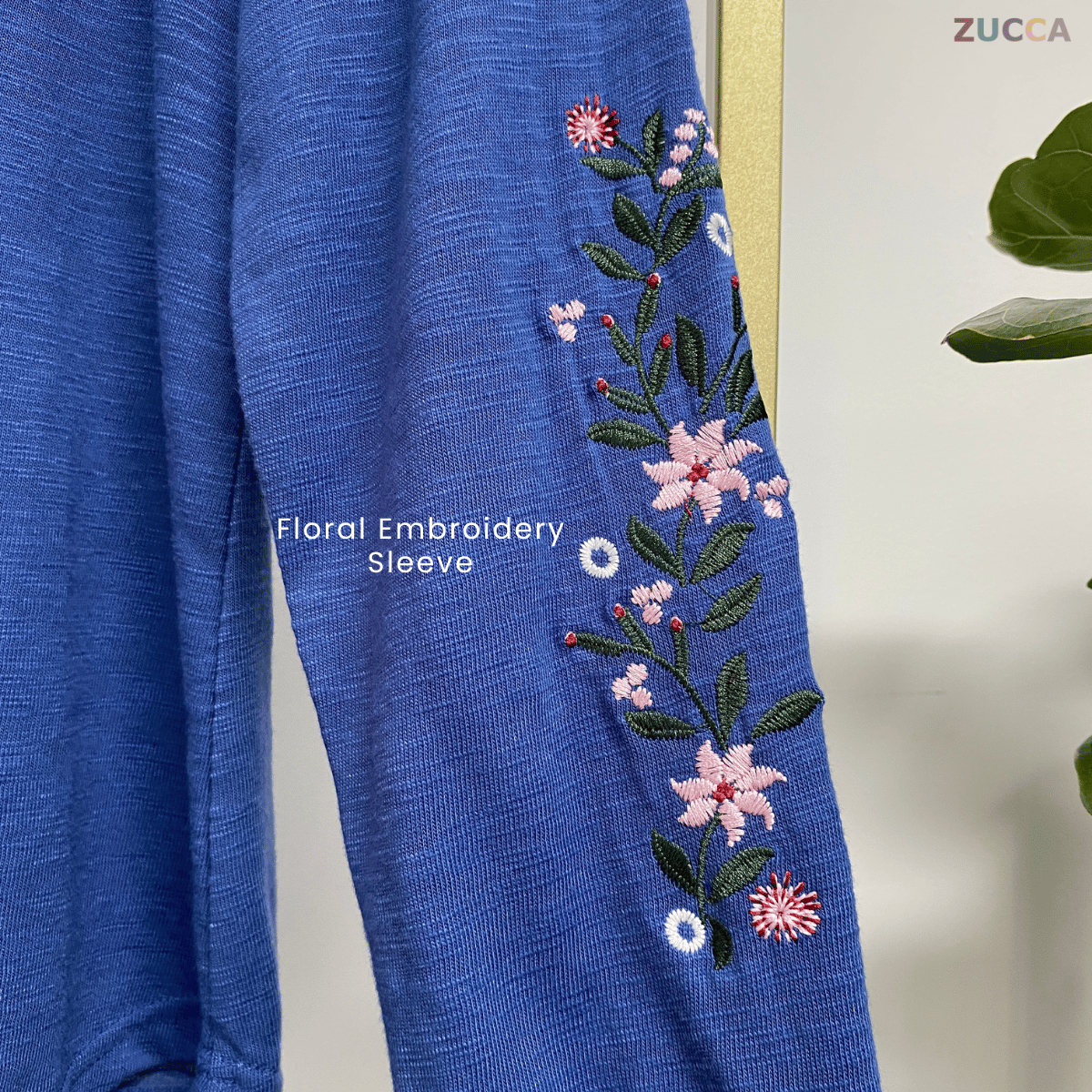 ZUCCA STARLY KEMEJA KASUAL DENGAN LENGAN BERSULAM BUNGA - MA035