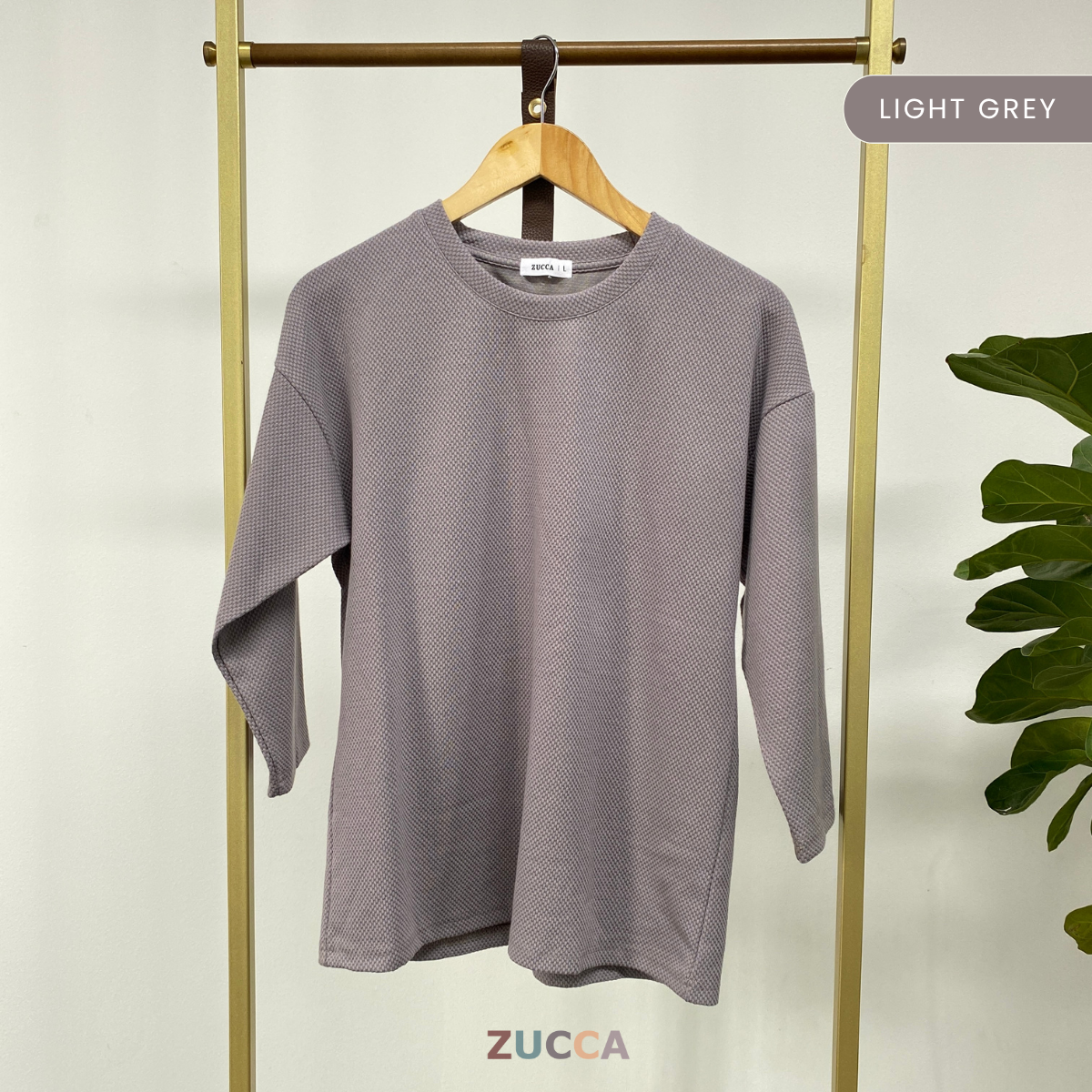 ZUCCA AISHAH TEXTURED KNIT OVERSIZED SHIRT - MA041