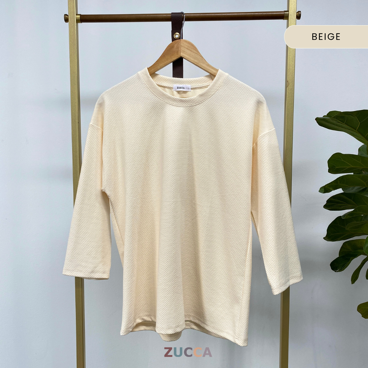 ZUCCA AISHAH TEXTURED KNIT OVERSIZED SHIRT - MA041