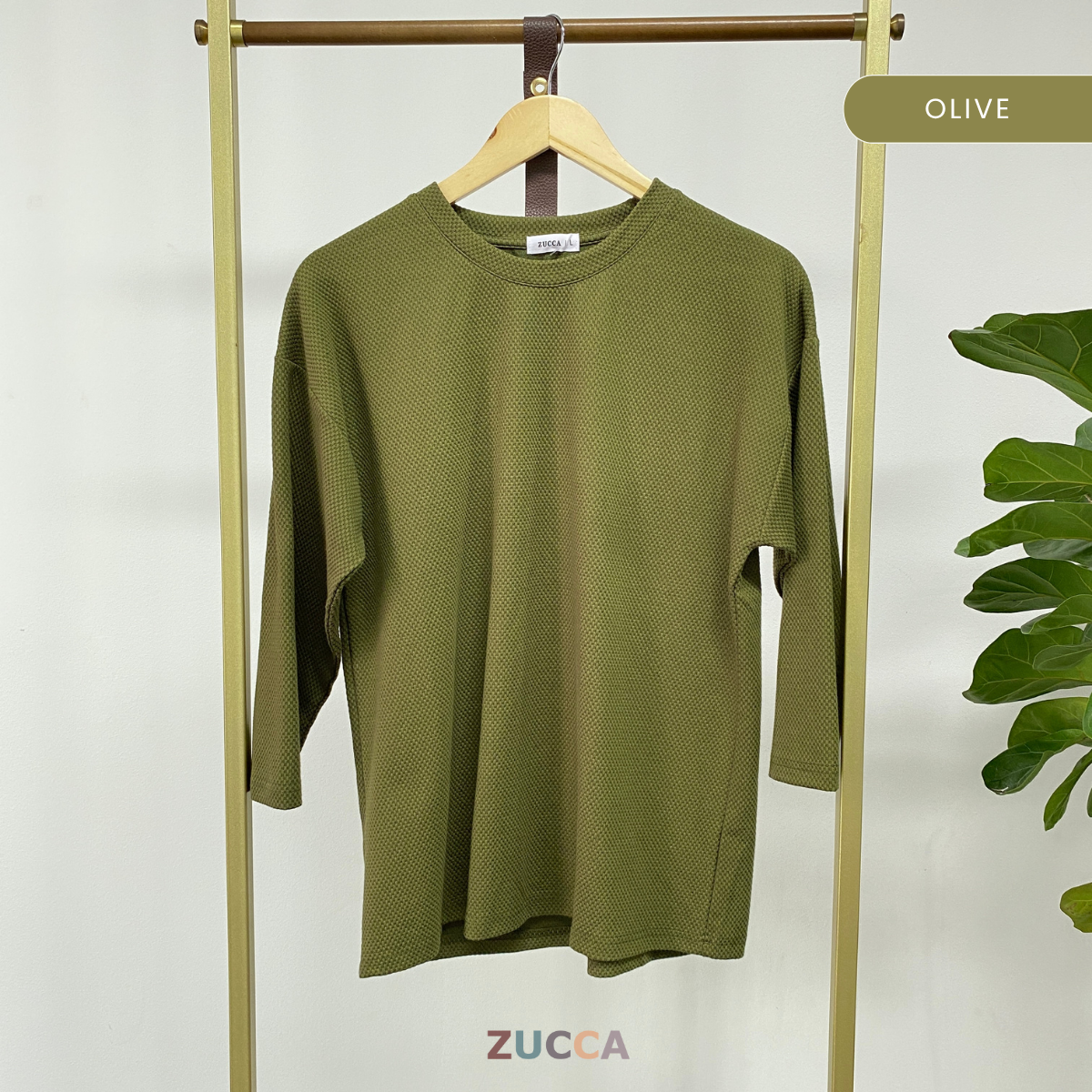 ZUCCA AISHAH TEXTURED KNIT OVERSIZED SHIRT - MA041