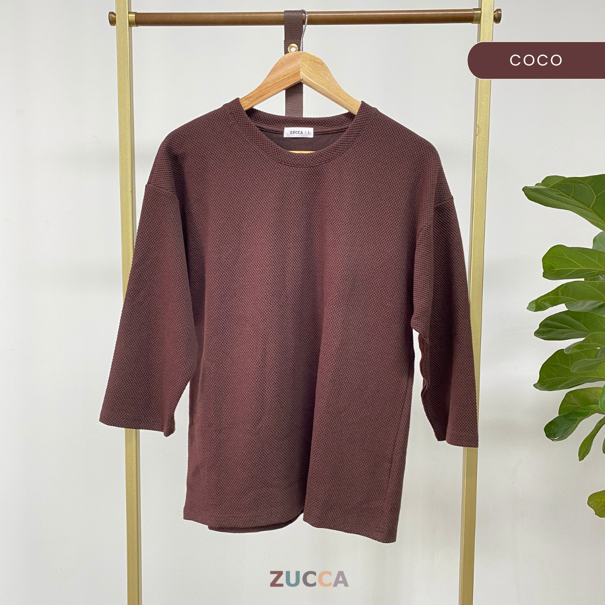 ZUCCA AISHAH TEXTURED KNIT OVERSIZED SHIRT - MA041