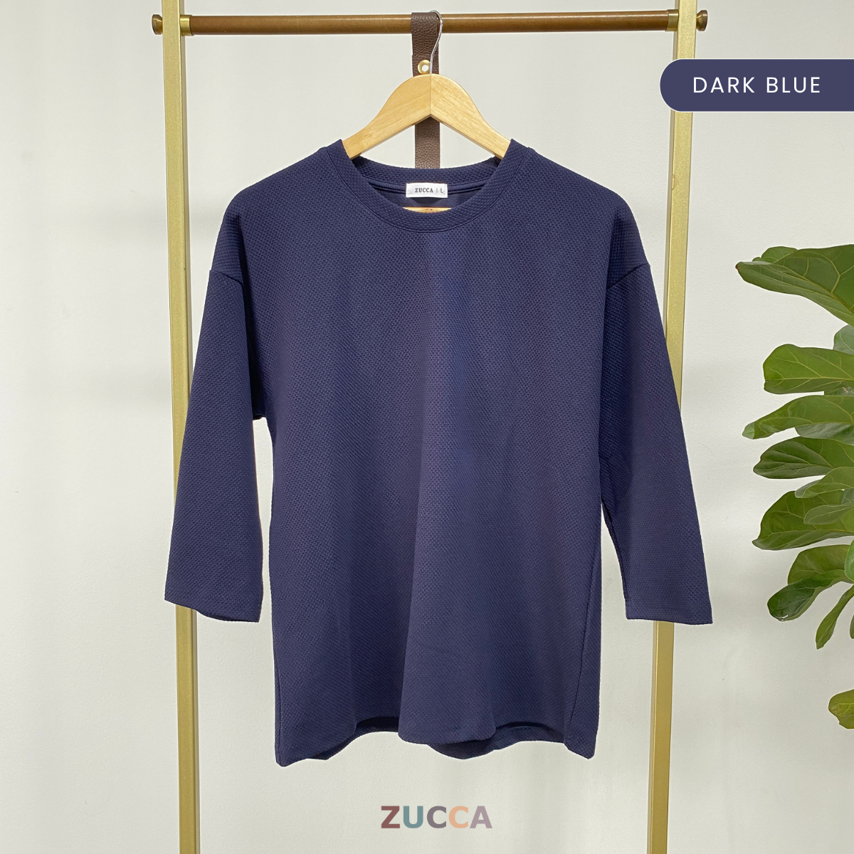 ZUCCA AISHAH TEXTURED KNIT OVERSIZED SHIRT - MA041
