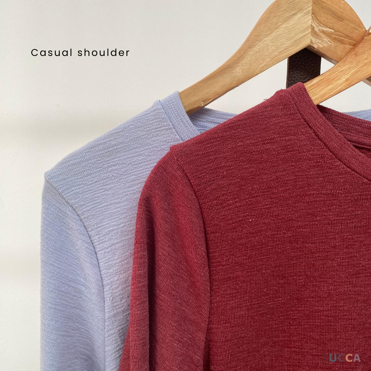 ZUCCA LUWINA EMBROIDERY BOW DETAIL KNIT SHIRT - MA049