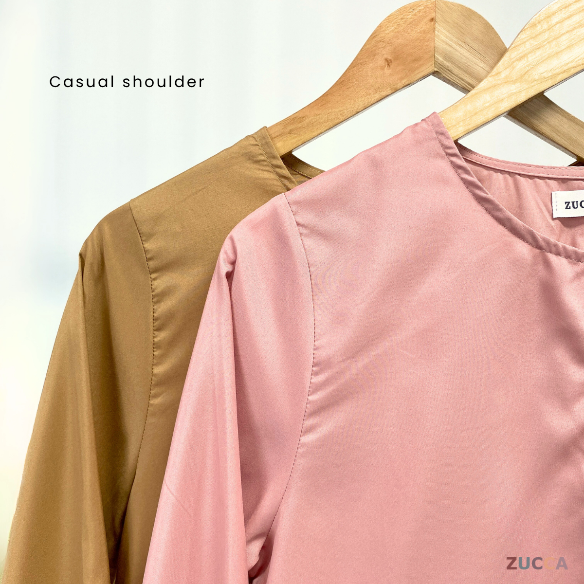 ZUCCA SURAYA PEARL BUTTON SATIN BLOUSE - MA051