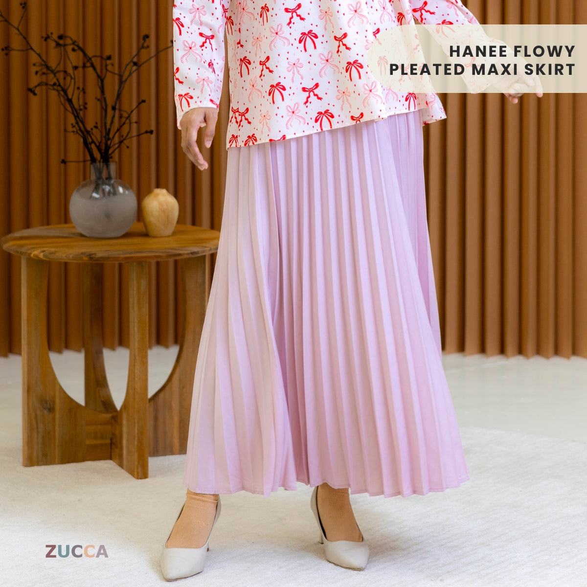ZUCCA HANEE FLOWY PLEATED MAXI SKIRT - MA061