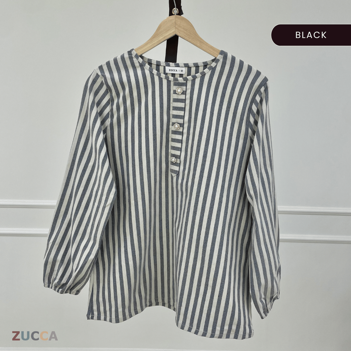 ZUCCA AFREENA STRIPE BLOUSE -MA080 Tops