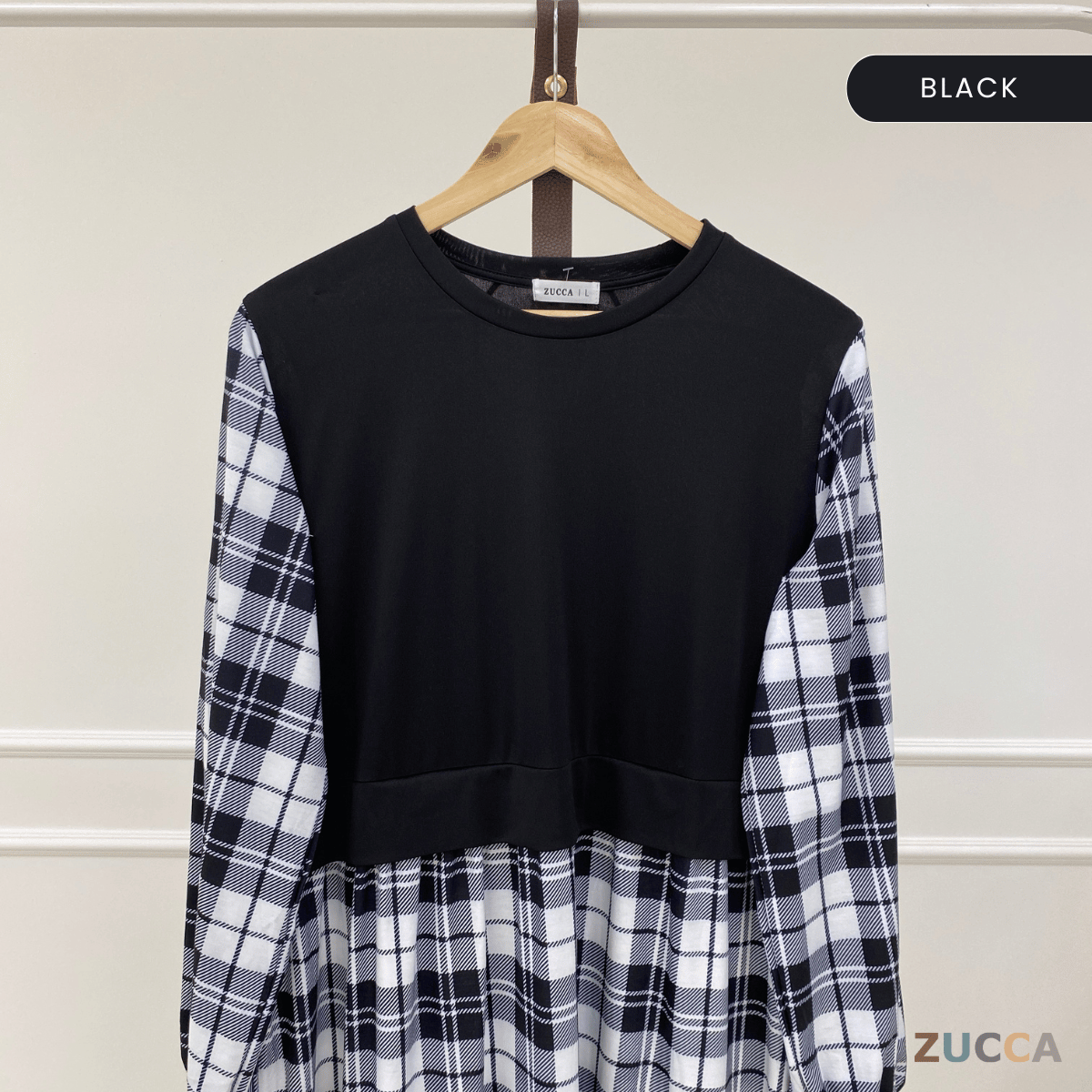 ZUCCA QAMARINA DRESS TARTAN MODEN-MA081 Tops