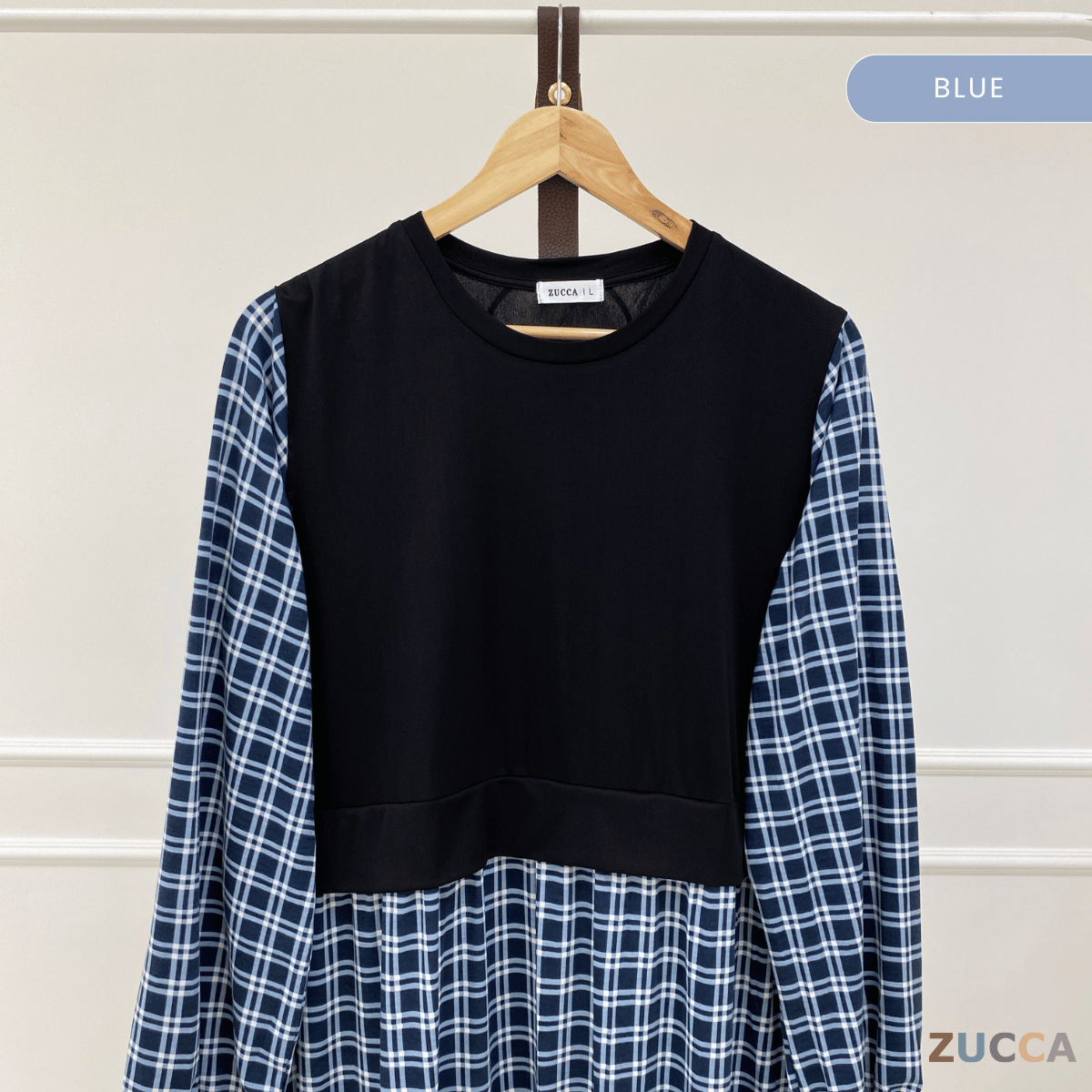 ZUCCA QAMARINA DRESS TARTAN MODEN-MA081 Tops