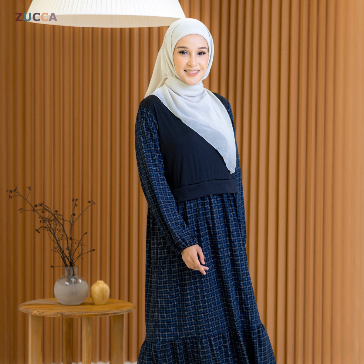 ZUCCA QAMARINA DRESS TARTAN MODEN-MA081 Tops