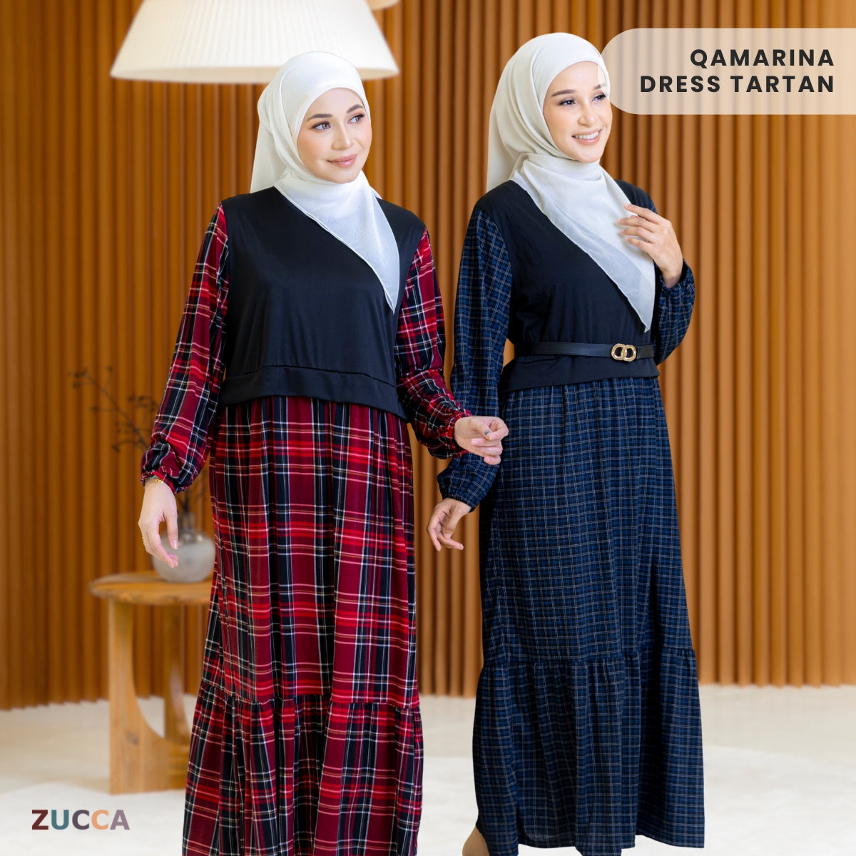 ZUCCA QAMARINA DRESS TARTAN MODEN-MA081 Tops