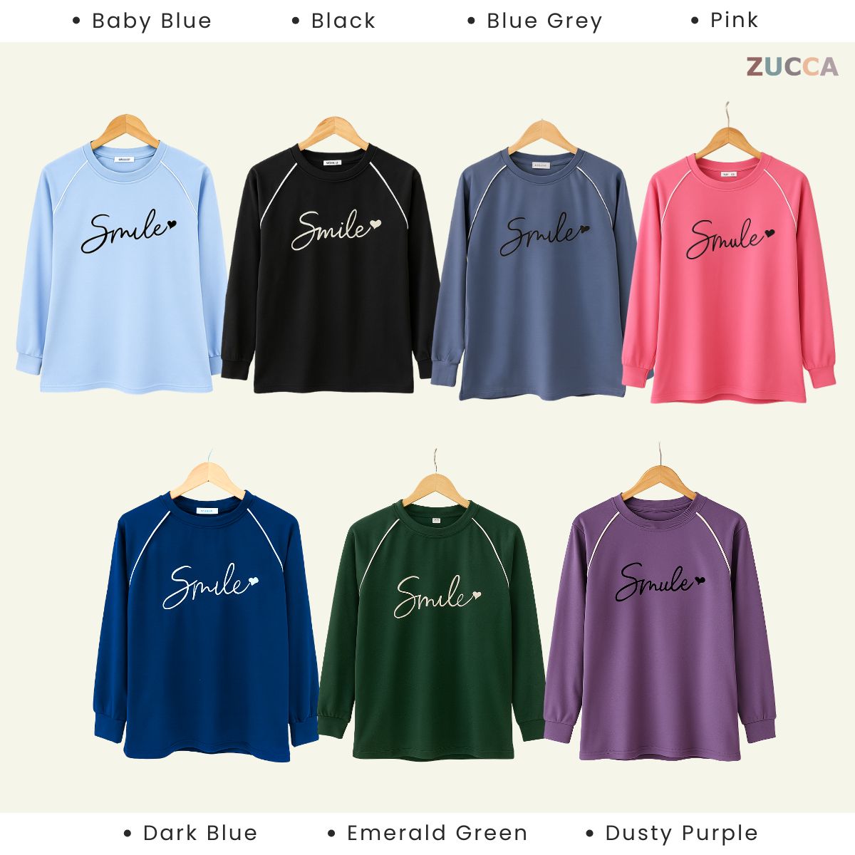 ZUCCA KEISYA PRINTED SWEATSHIRT BAJU PEREMPUAN - MA082