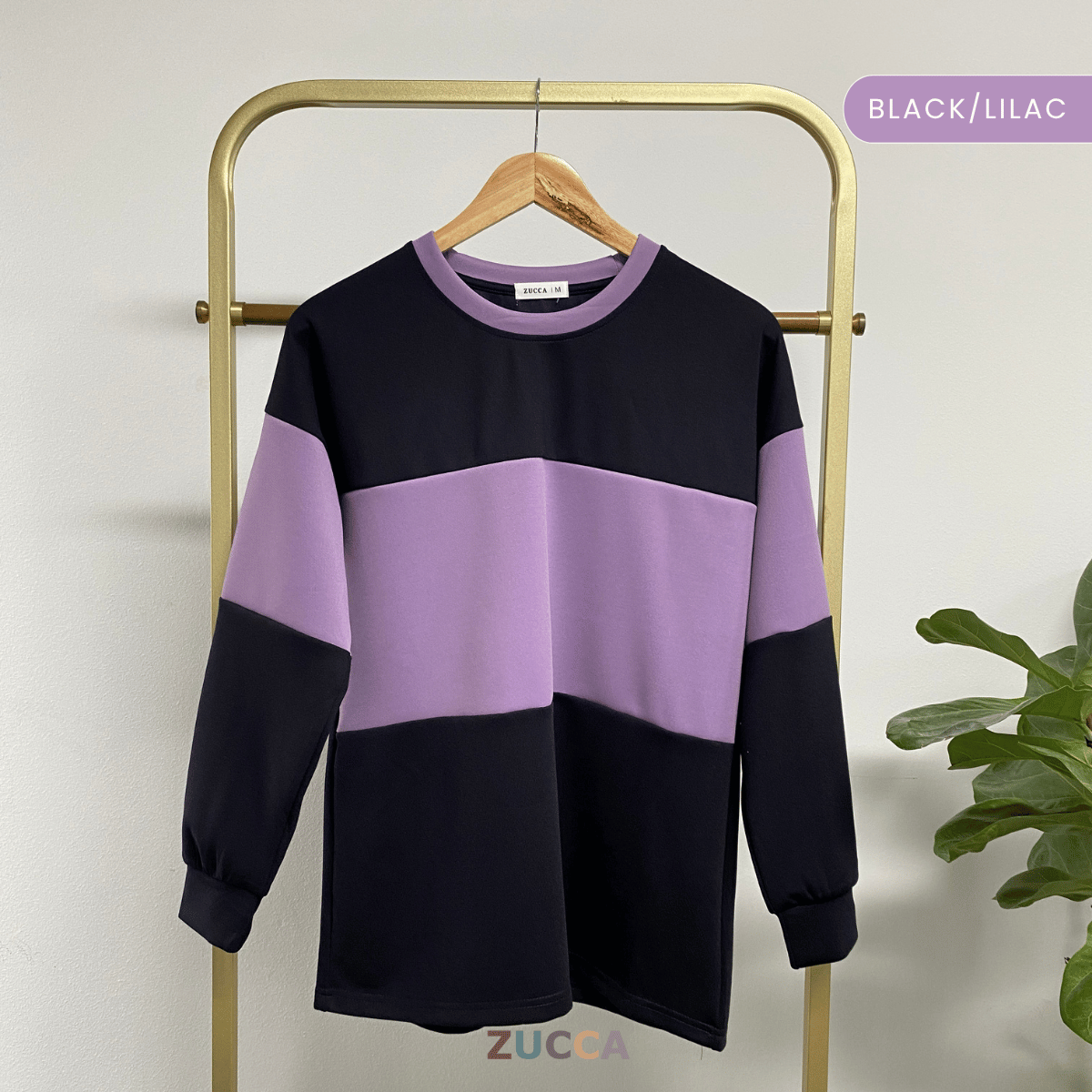 ZUCCA ELINA DUAL TONE SWEATSHIRT - MA087
