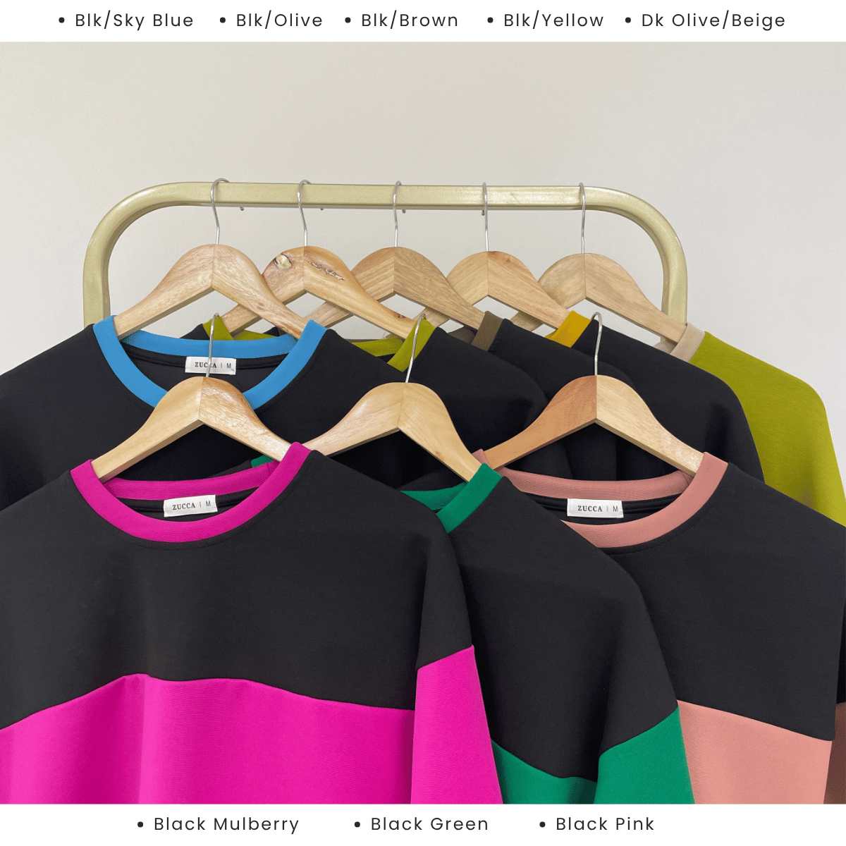 ZUCCA ELINA DUAL TONE SWEATSHIRT - MA087