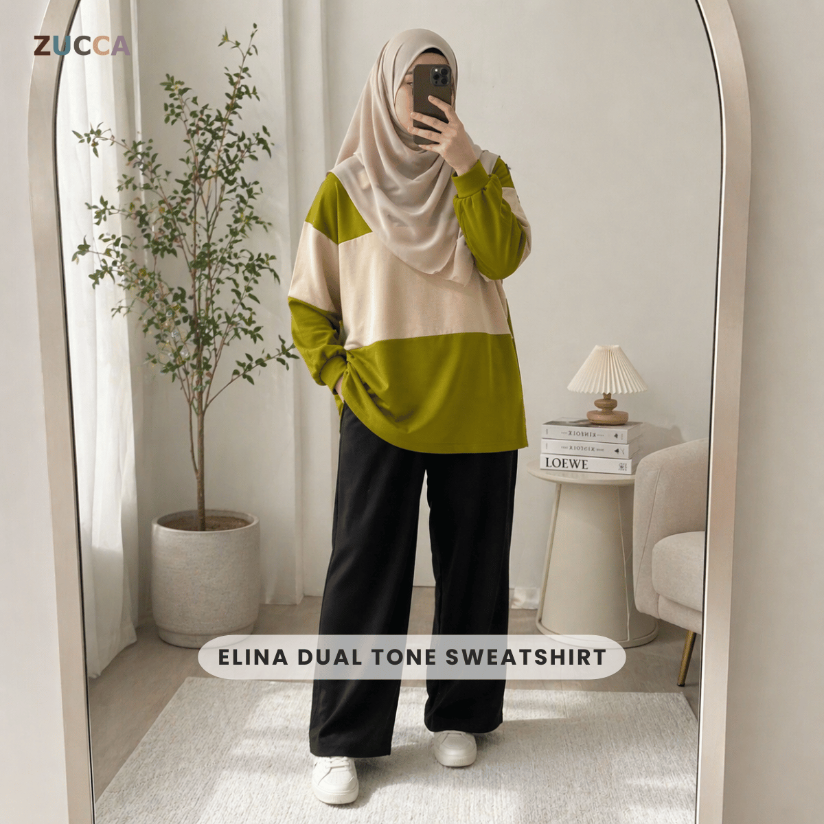 ZUCCA ELINA DUAL TONE SWEATSHIRT - MA087