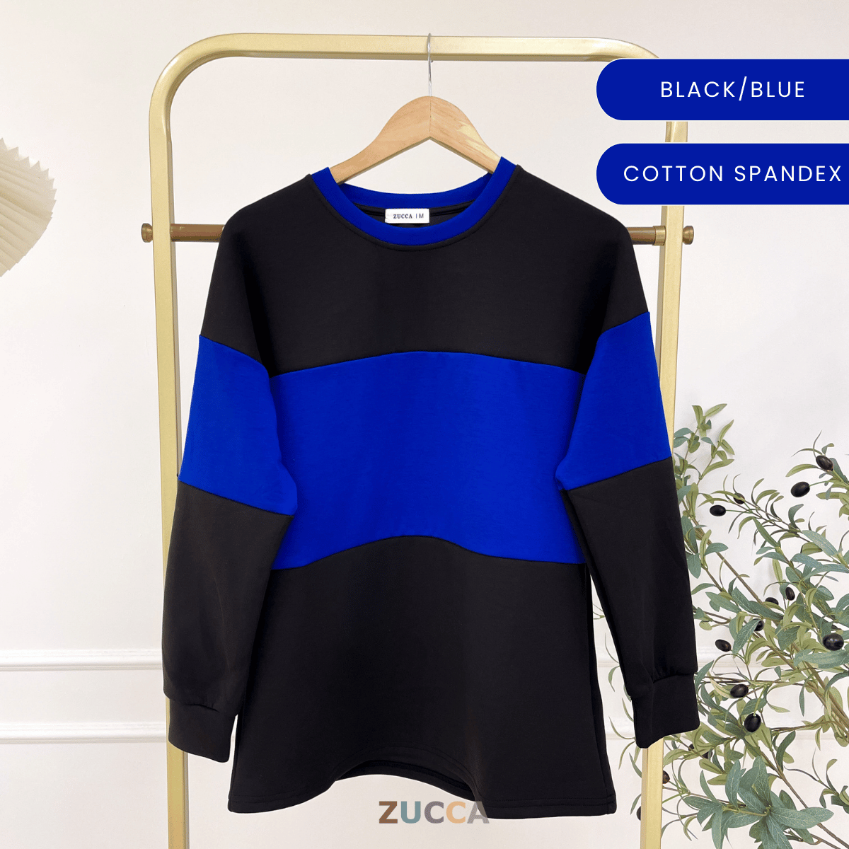 ZUCCA ELINA DUAL TONE SWEATSHIRT - MA087