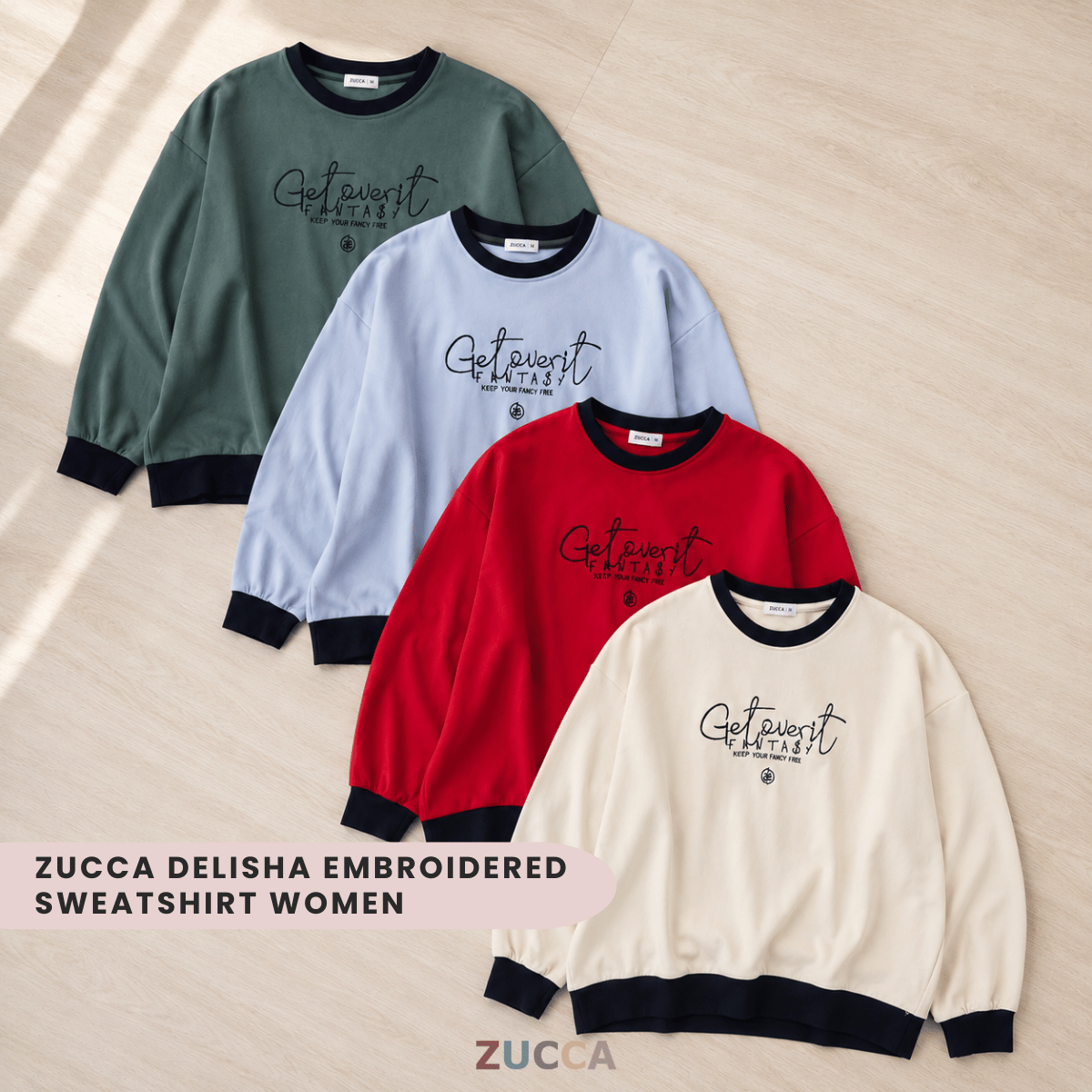 ZUCCA DELISHA EMBROIDERED SWEATSHIRT WOMEN - MA088