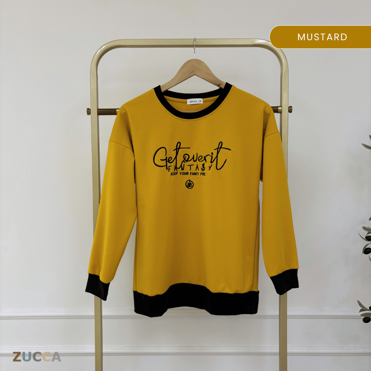 ZUCCA DELISHA LONG SLEEVE KASUAL T-SHIRT PEREMPUAN - MA088