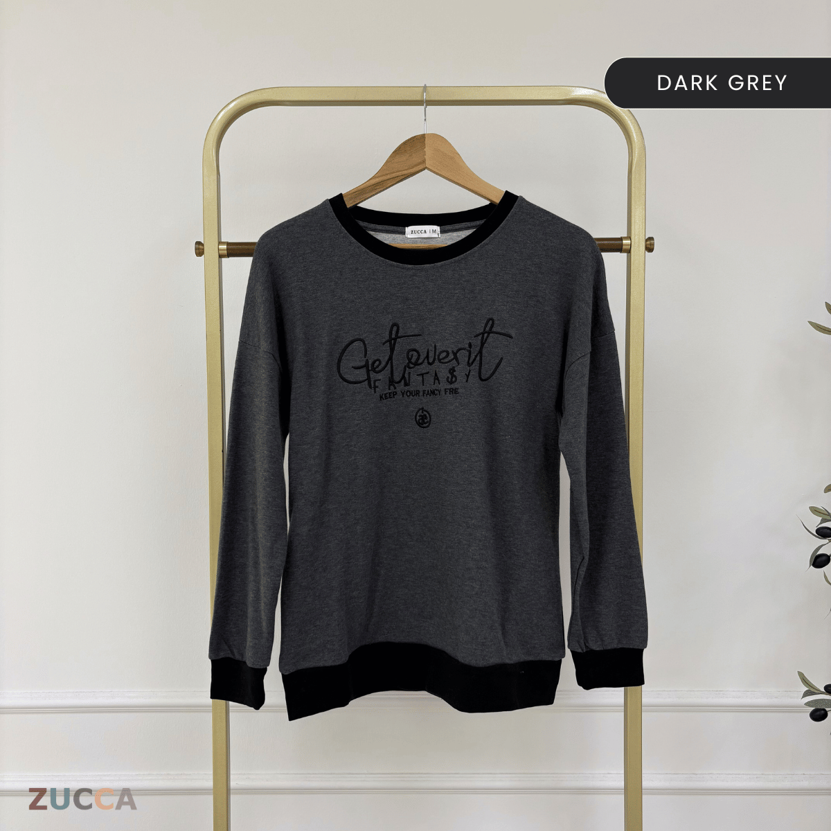 ZUCCA DELISHA LONG SLEEVE KASUAL T-SHIRT PEREMPUAN - MA088